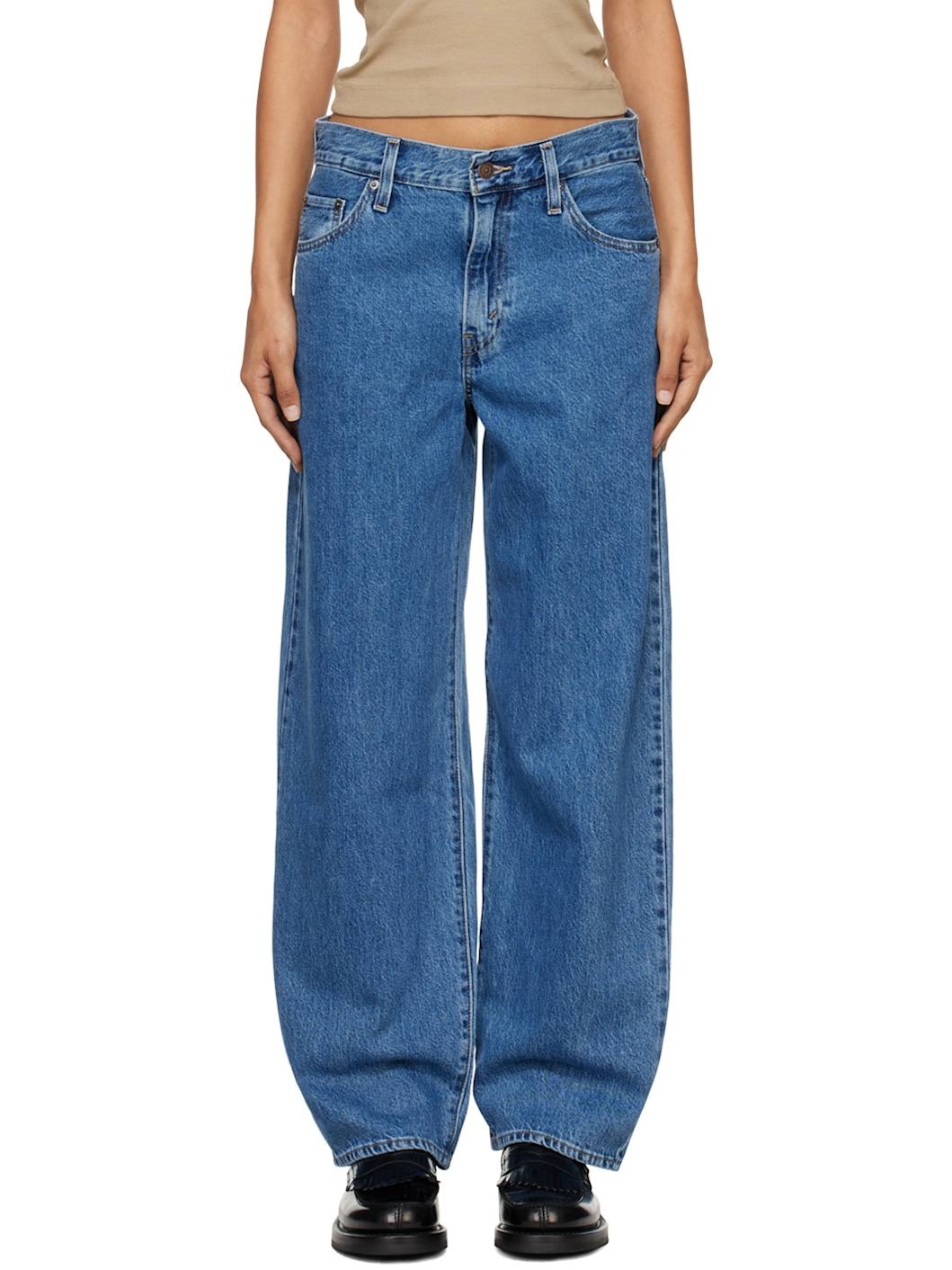 Blue Baggy Dad Jeans - 1