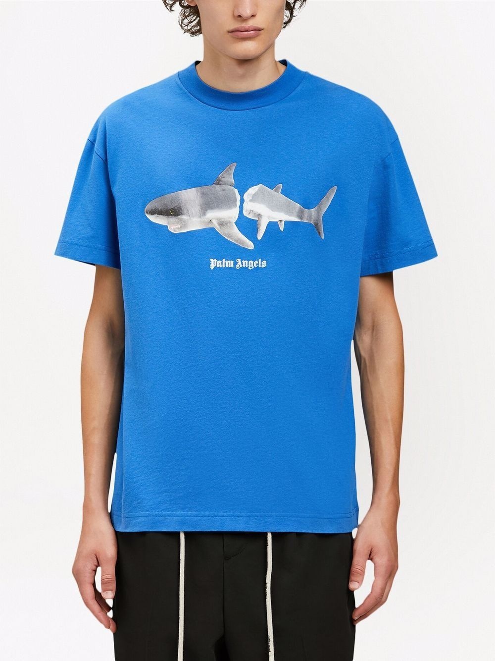 shark-print T-shirt - 3