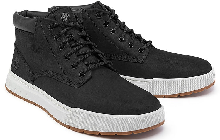 Timberland Maple Grove Wide Fit Leather Chukka Boots 'Black' A5PSGW - 4