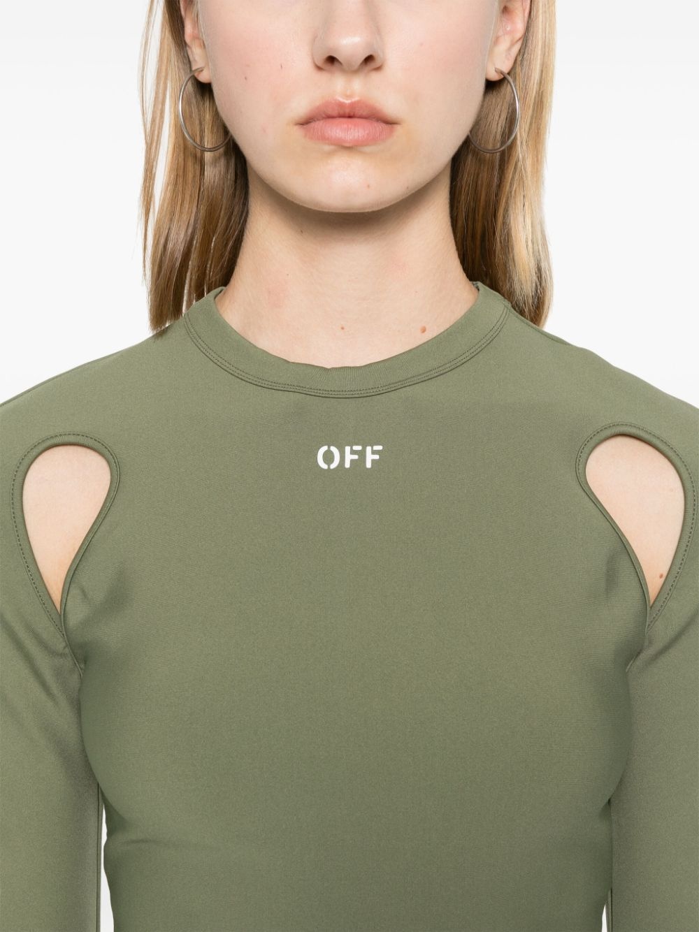logo-print cropped top - 5