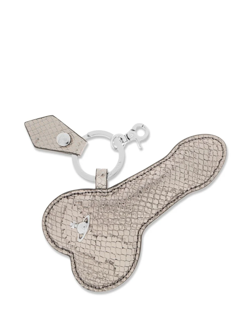 orb-detail leather keyring - 1