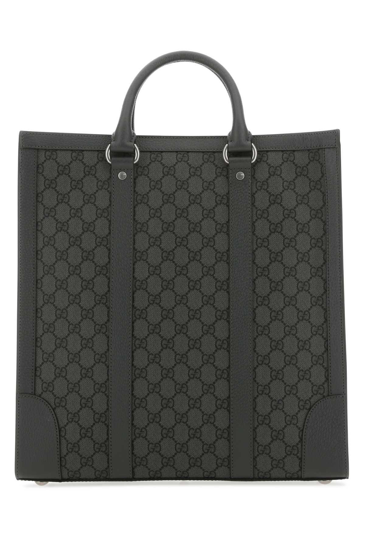 Gucci Men Gg Supreme Fabric And Leather Ophidia Shopping Bag - 3