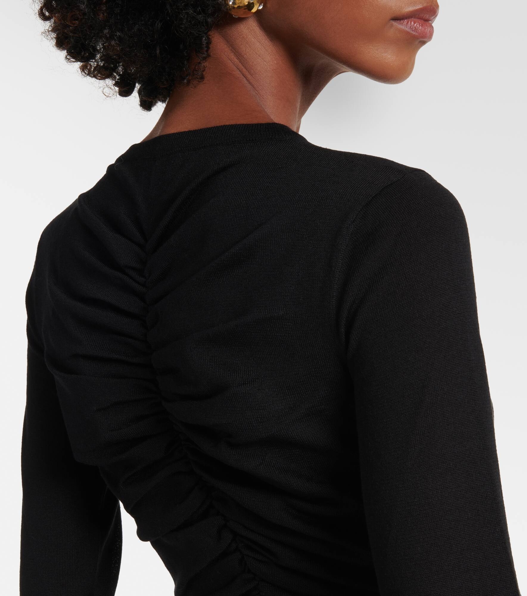 Ruched cashmere, wool and silk top - 5