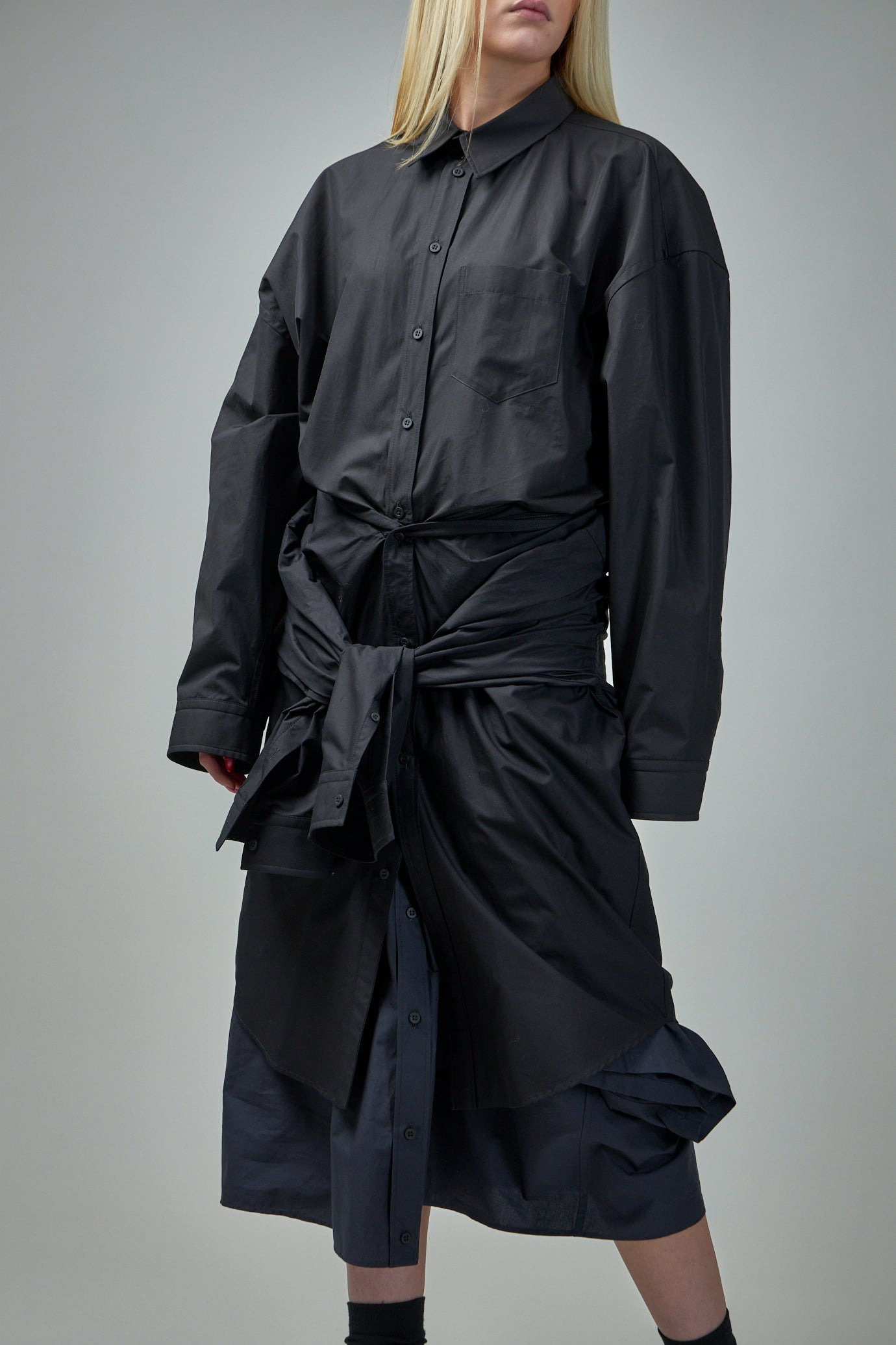 Maxi Patched Shirt Dress - 4