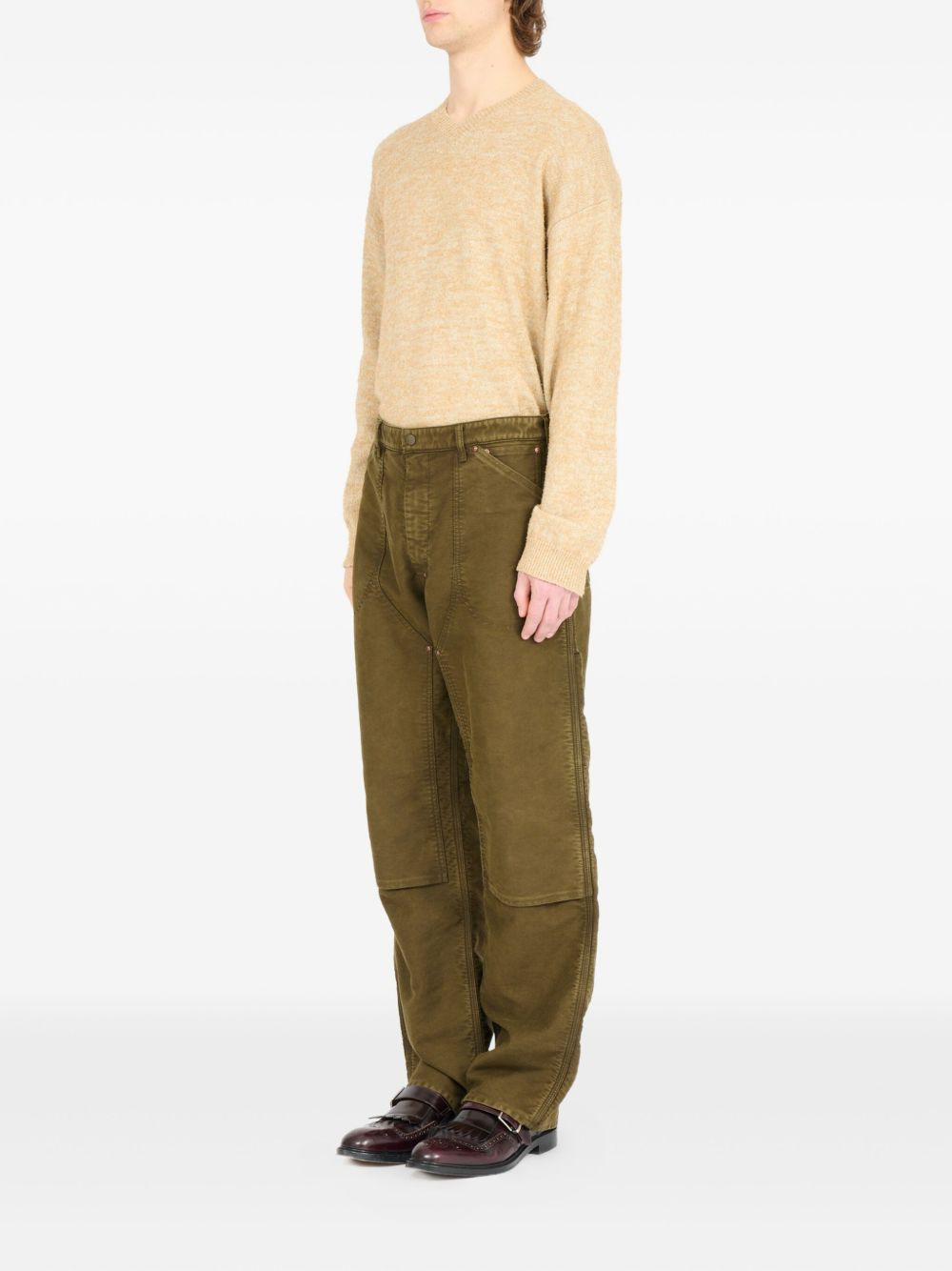 patch cotton trousers - 3