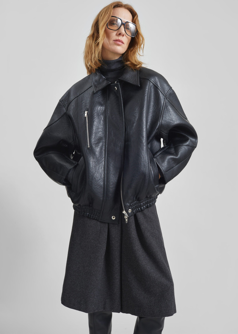Enora Faux Leather Jacket - Black 7