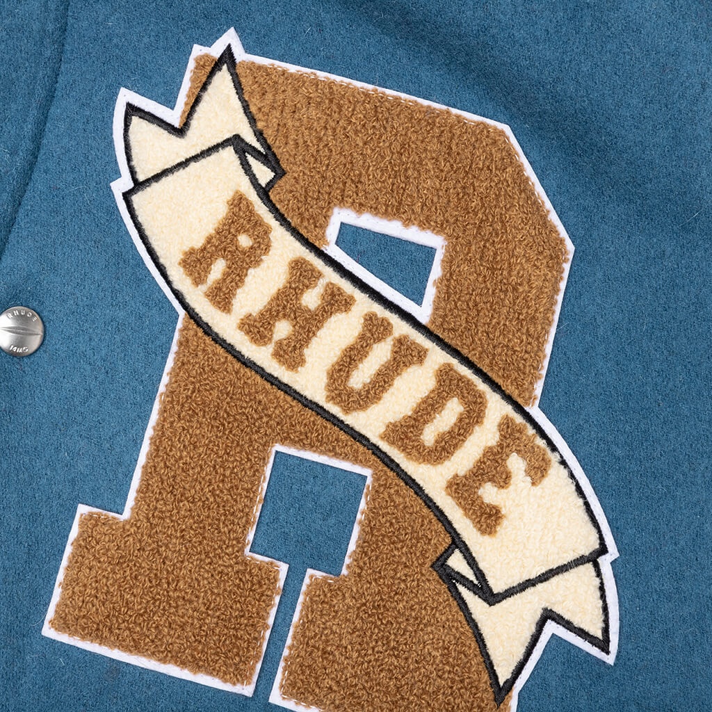 SPARROW VARSITY JACKET - SLATE/CREAM - 3