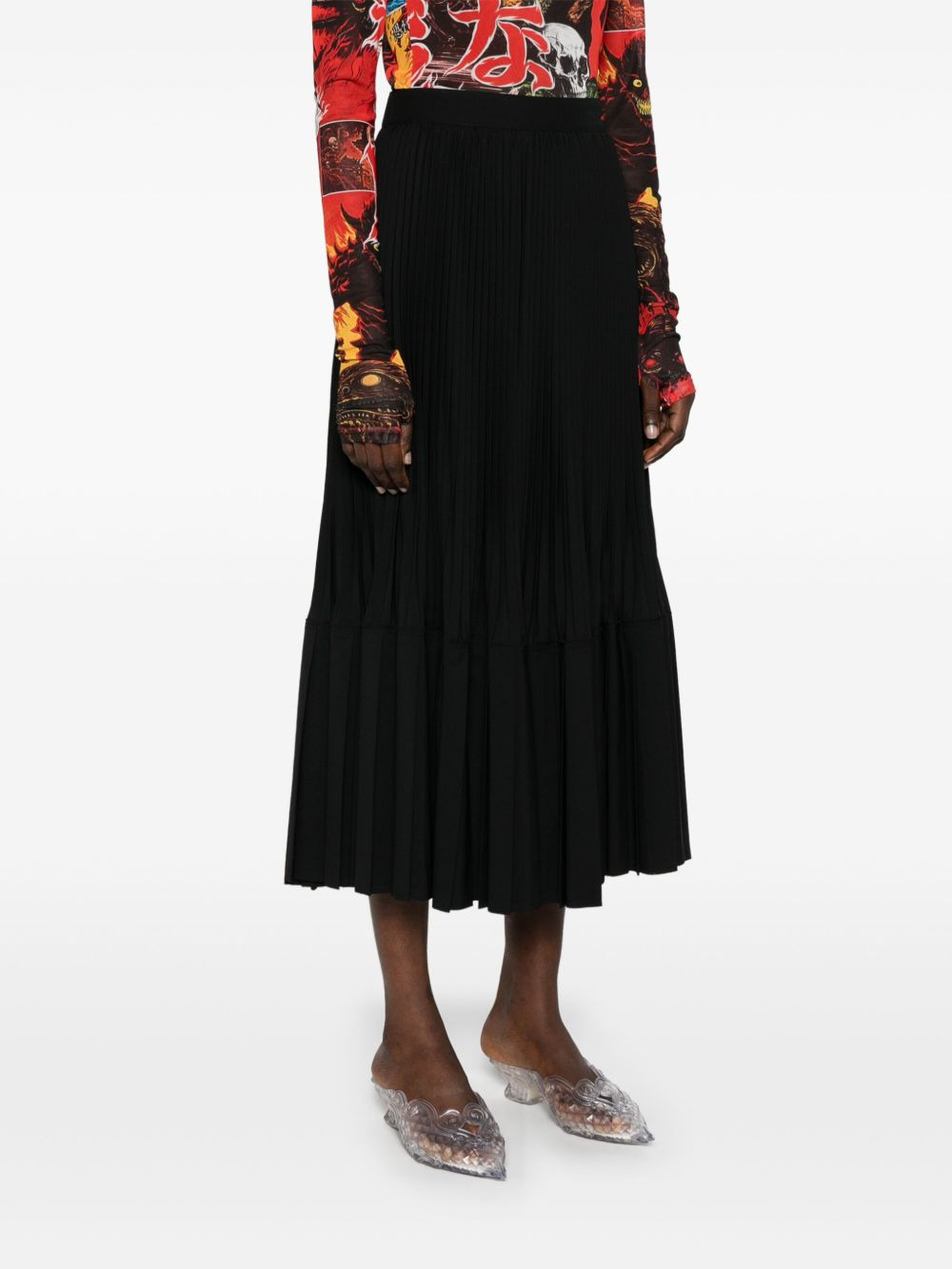 Junya Watanabe Women Pleated Midi Skirt - 4