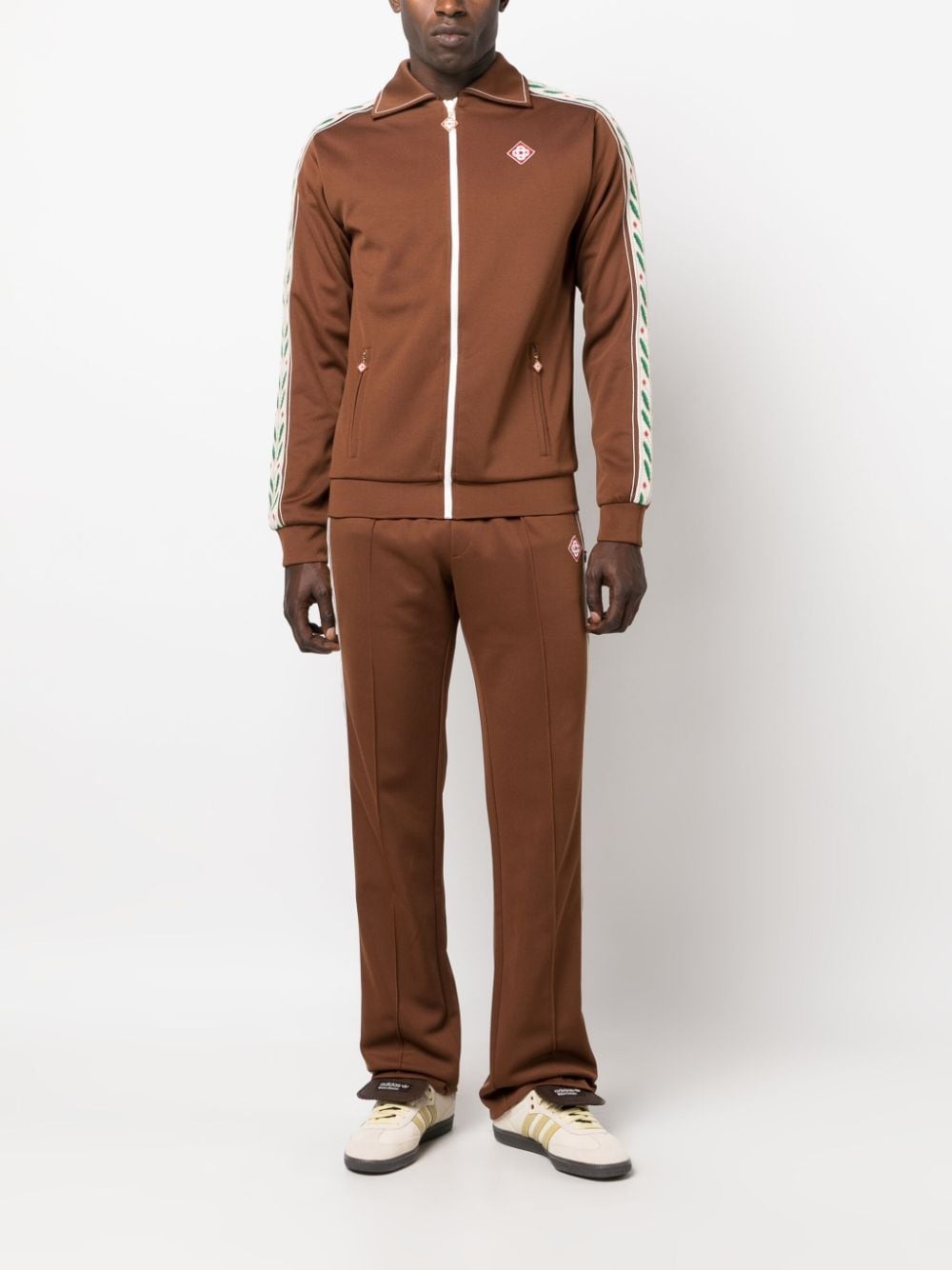 logo-patch zip-up jacket - 2