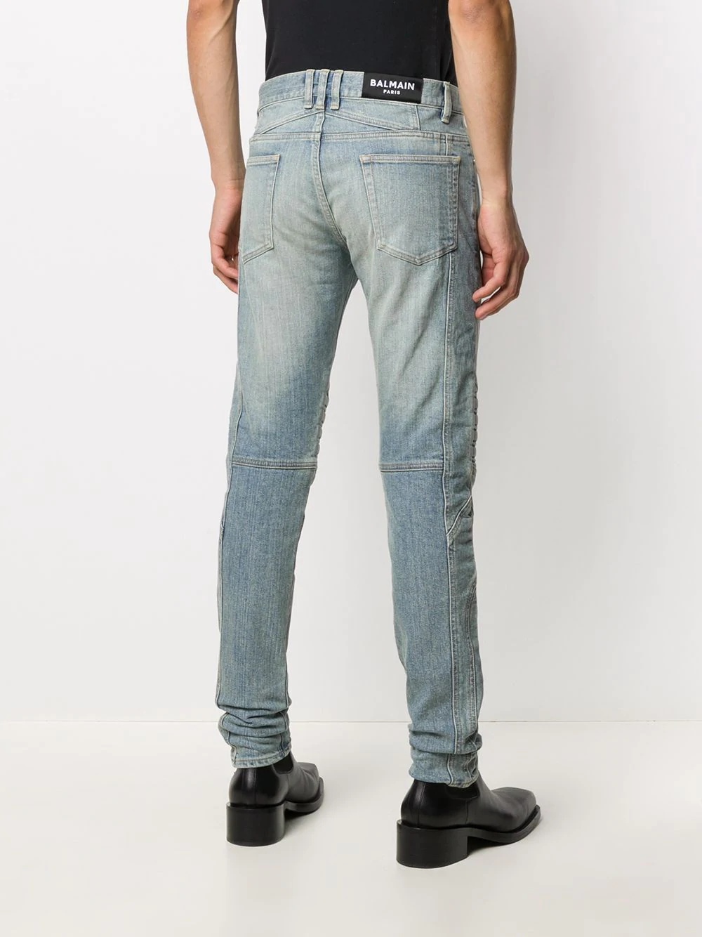 panelled skinny jeans - 4