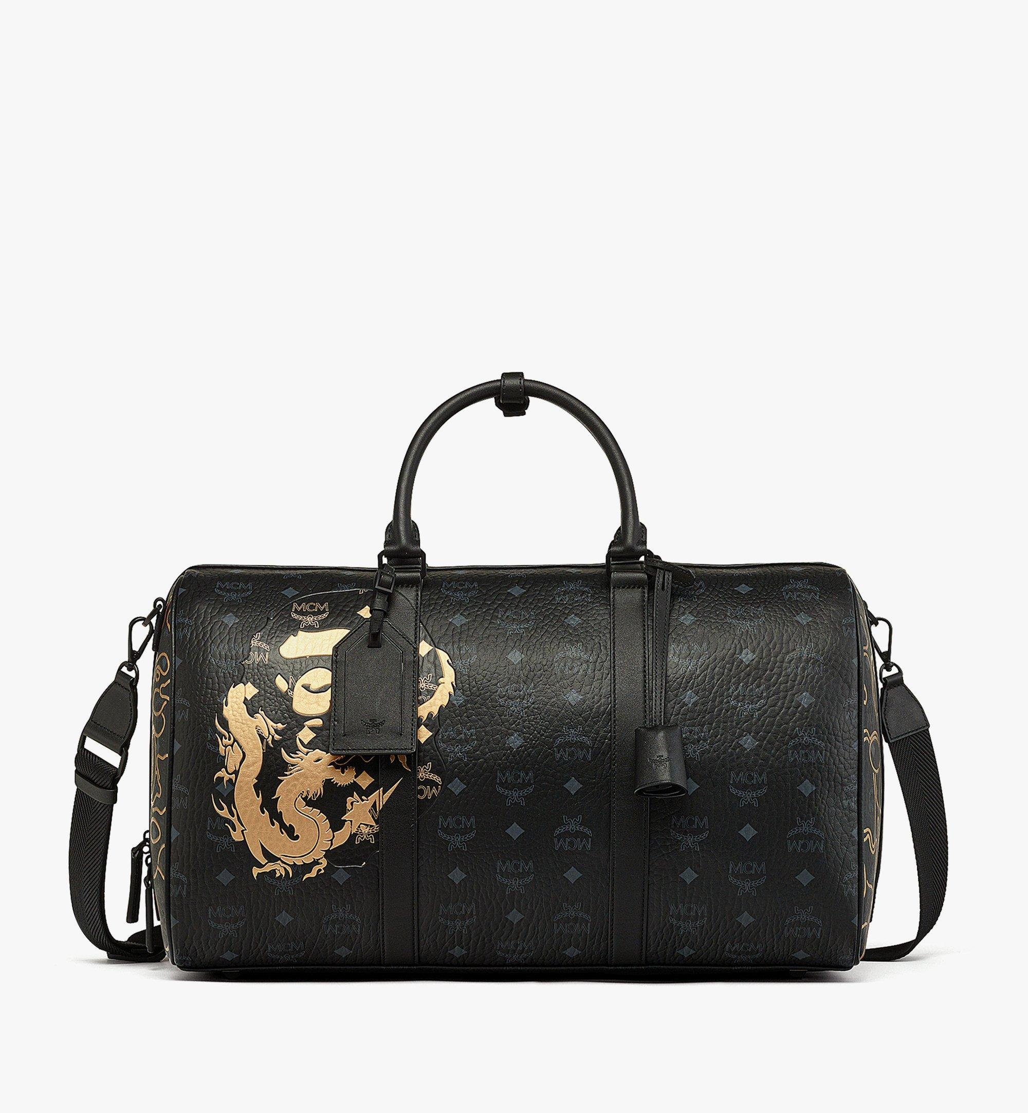 MCM x BAPE Ottomar Weekender Bag in Visetos - 1