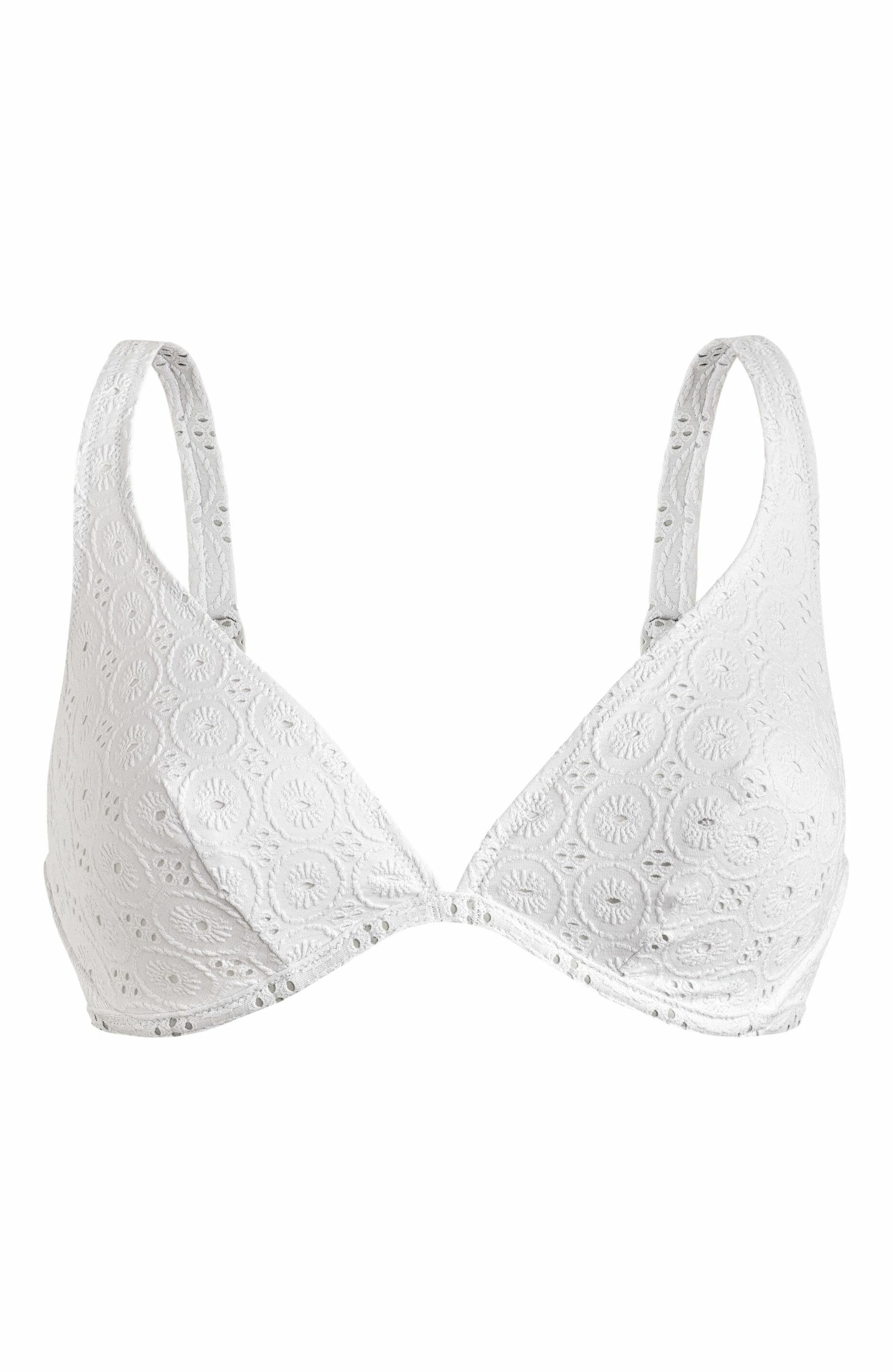 Vilebrequin Women's Broderie Anglaise Underwire Bikini Top in Blanc at Nordstrom - 2