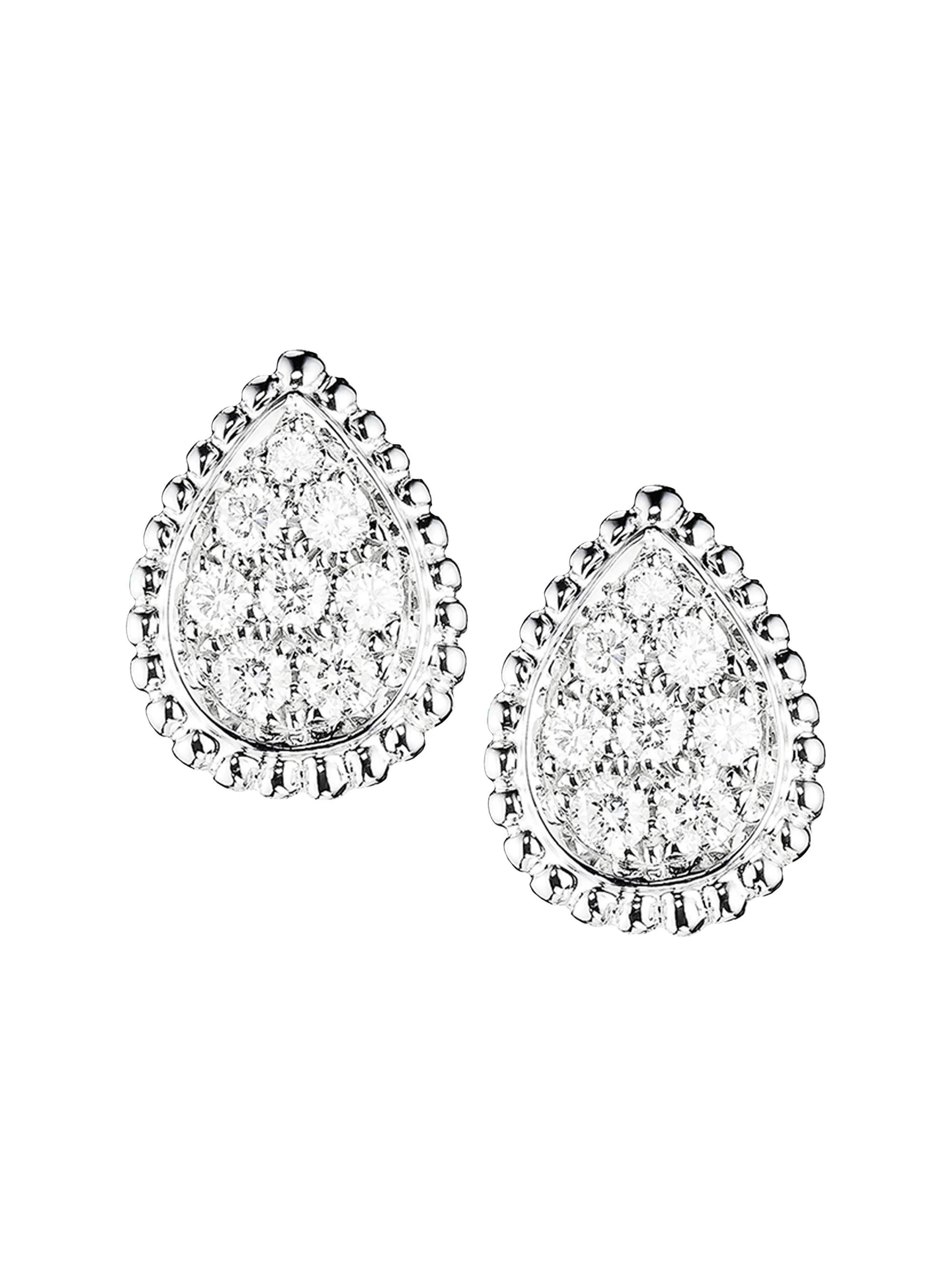 Women's Serpent Bohème 18K White Gold & Diamond Stud Earrings - White Gold - 1