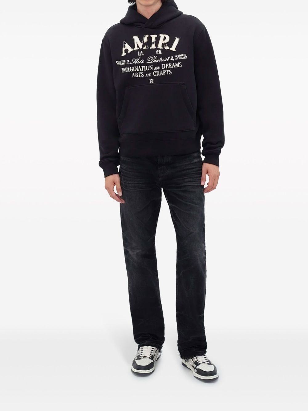 logo-print cotton hoodie - 2