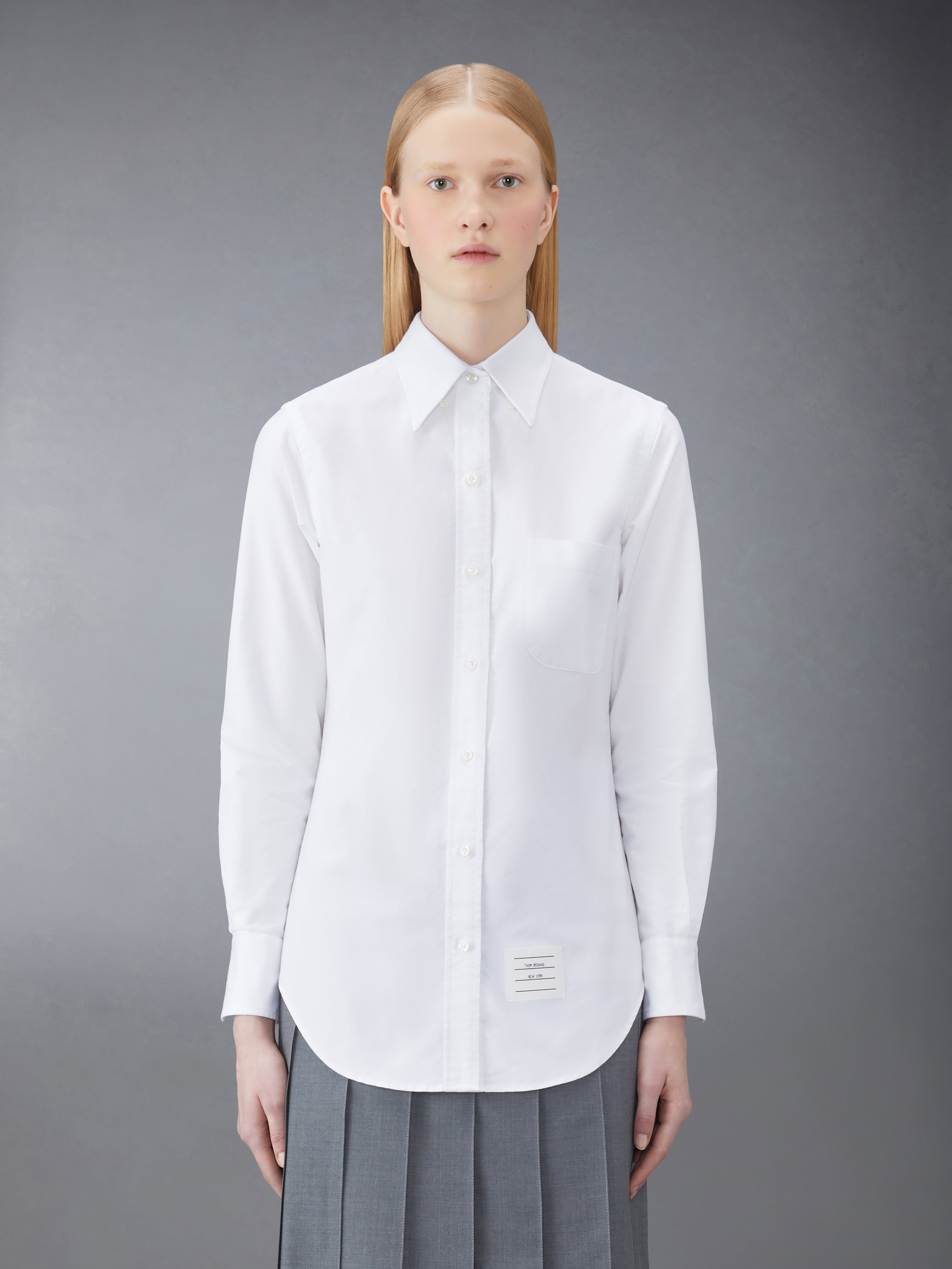 CLASSIC LONG SLEEVE BUTTON DOWN POINT COLLAR SHIRT IN OXFORD - 2
