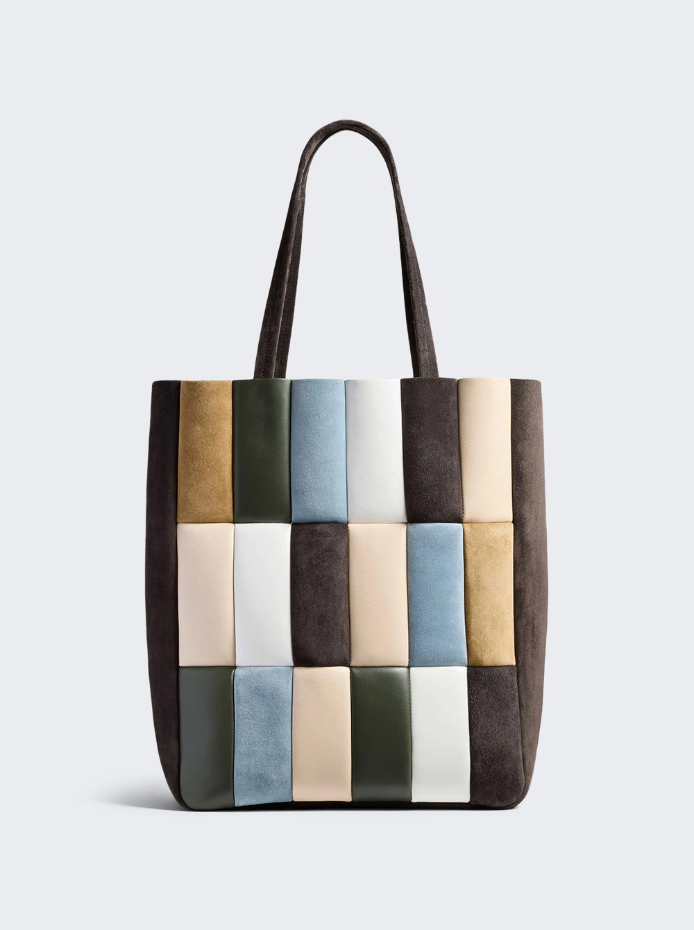 Zoe Patchwork Tote Dark Brown Multi - 5