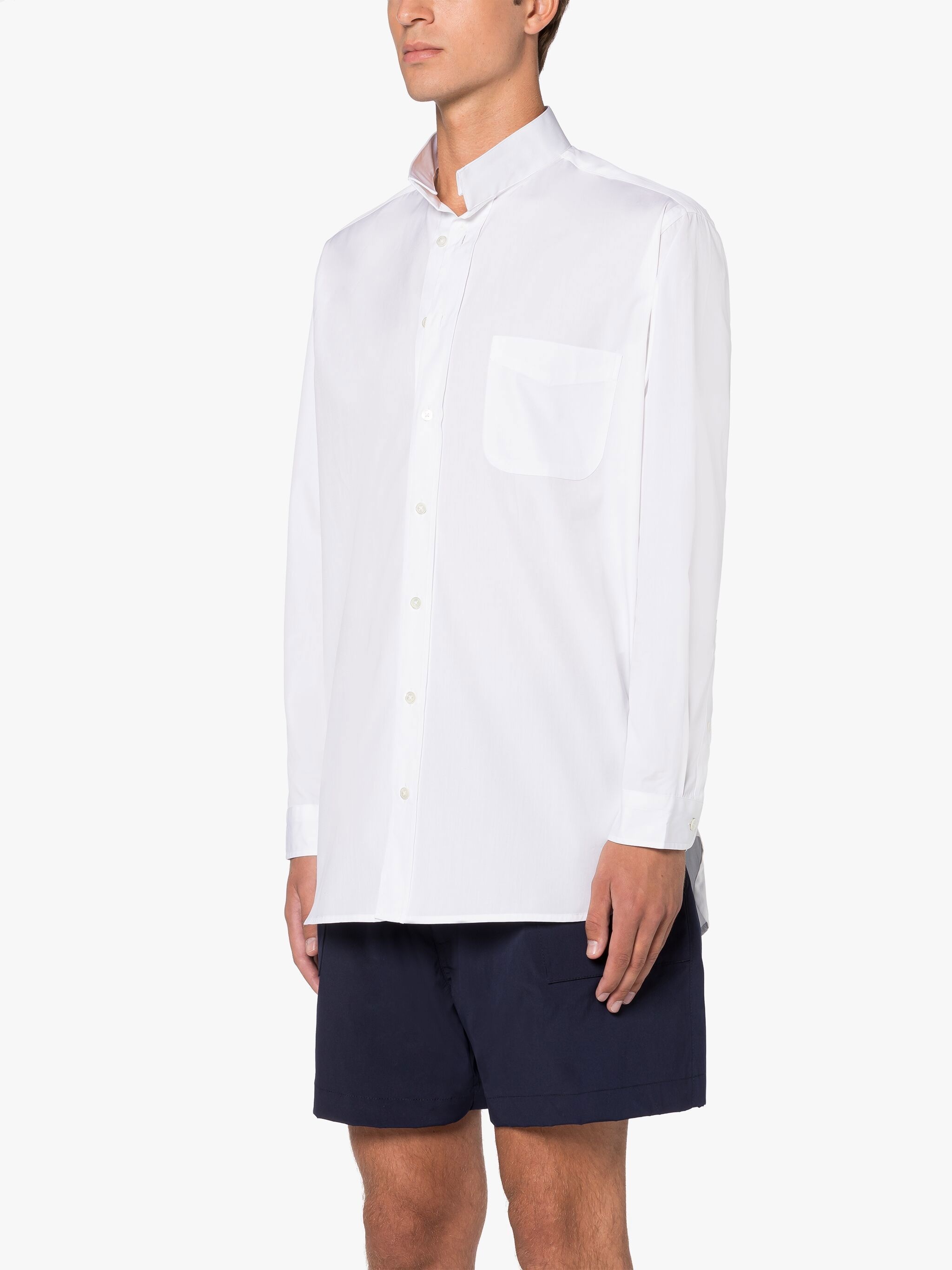 ROMA WHITE BUTTON DOWN SHIRT - 3