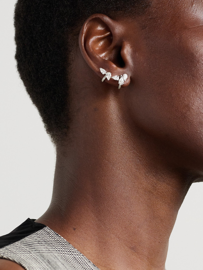 REPOSSI Serti Sur Vide 18-karat White Gold Diamond Ear Cuff outlook