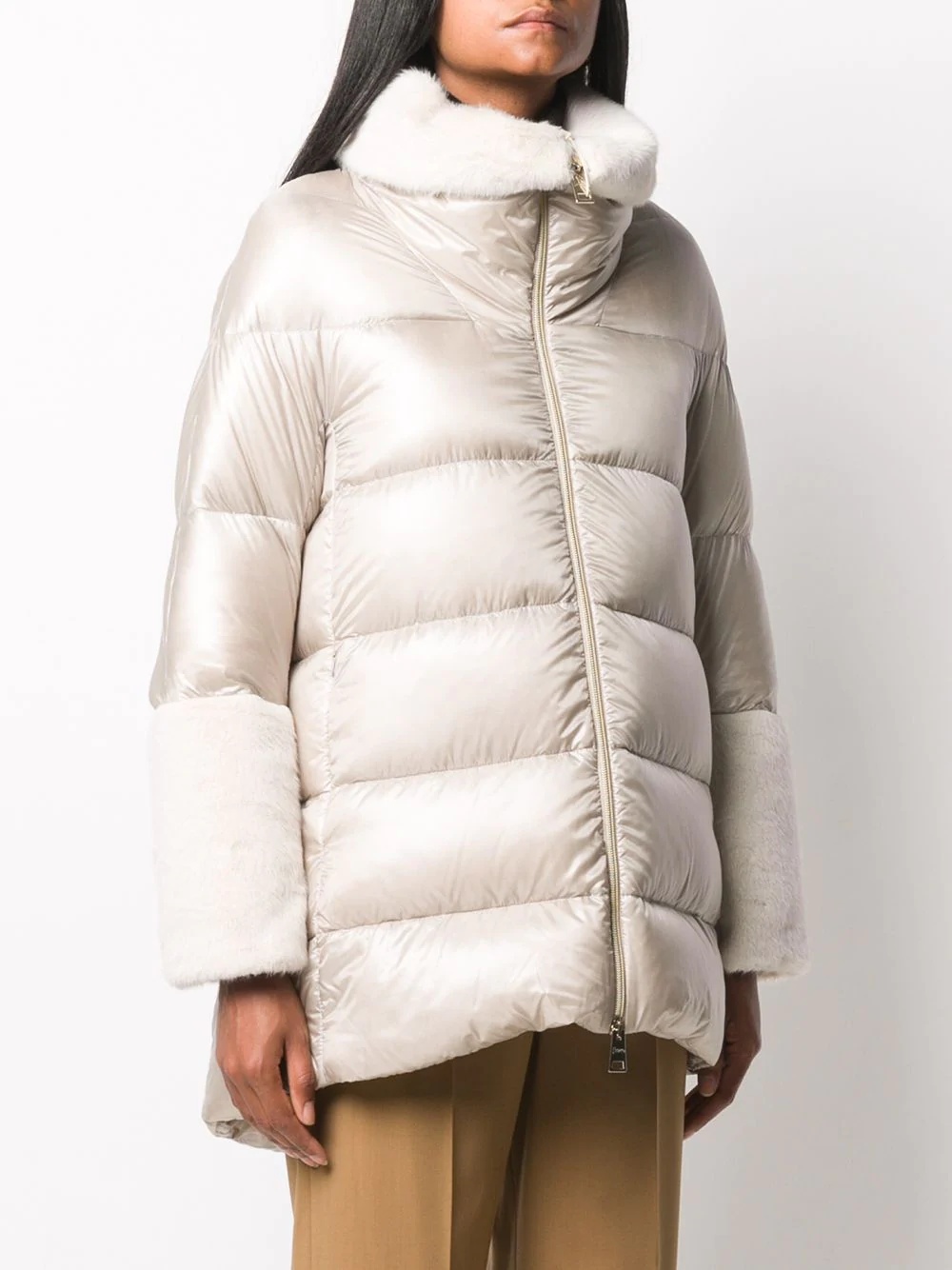 funnel neck puffer coat - 3