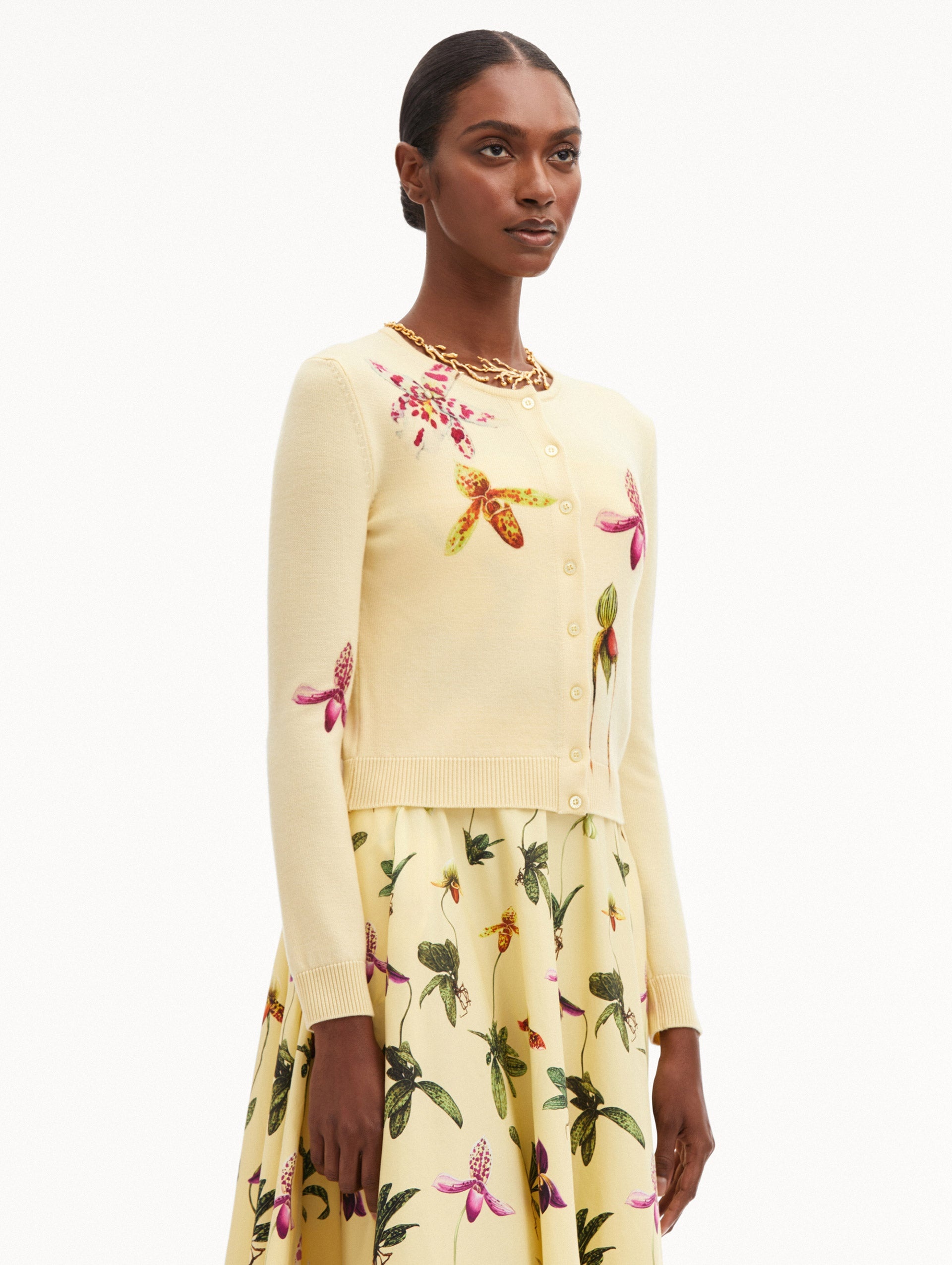 ORCHID PRINTED CARDIGAN - 5