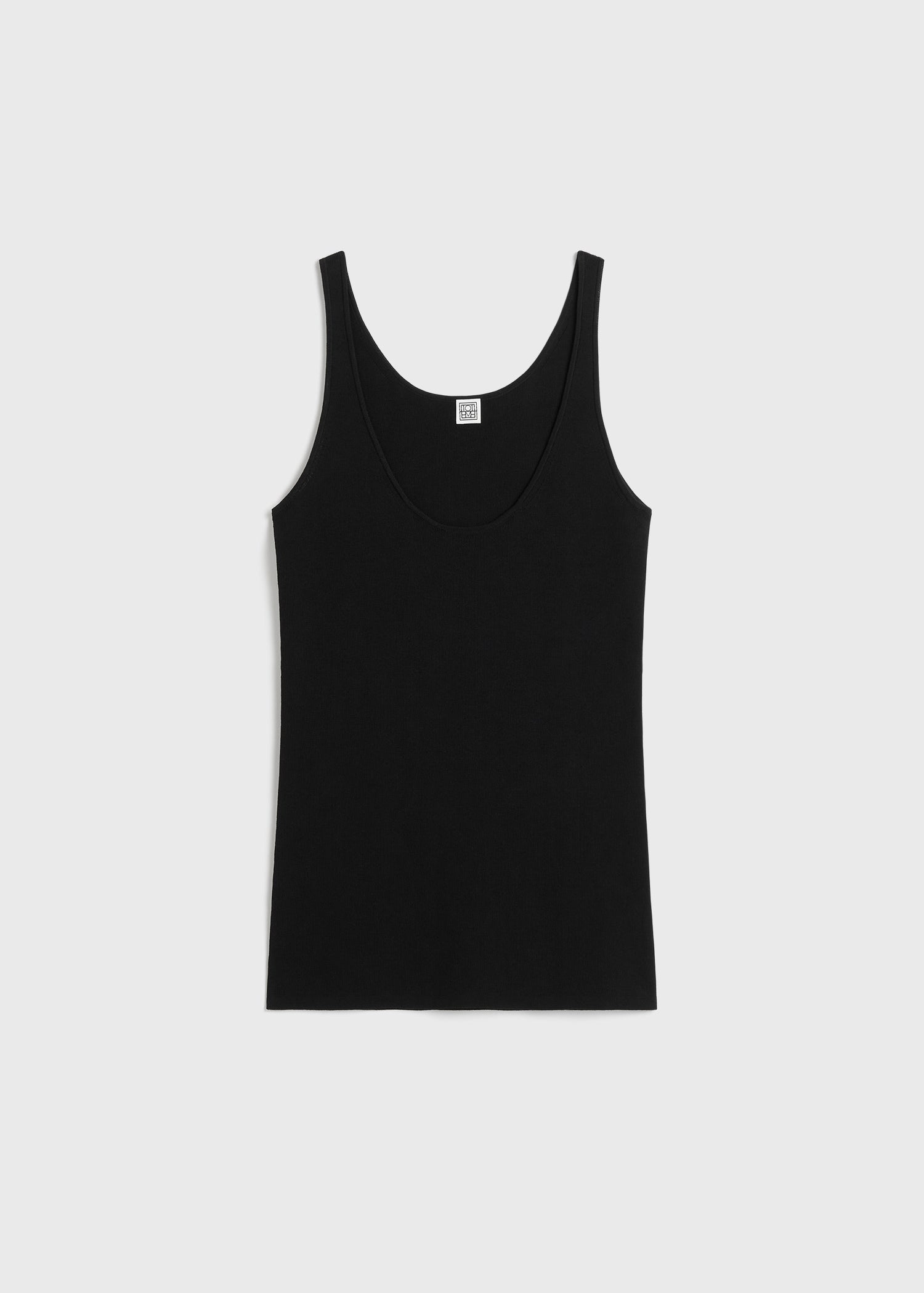 Compact knit tank black - 1