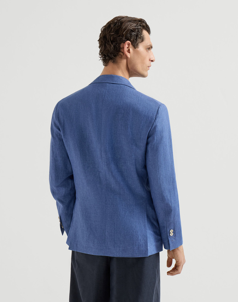 Brunello Cucinelli Délavé linen deconstructed blazer outlook
