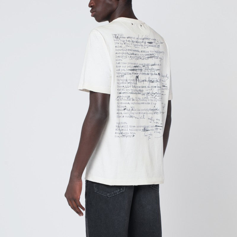 Golden Goose White Vintage-Effect Cotton T-Shirt Men - 2