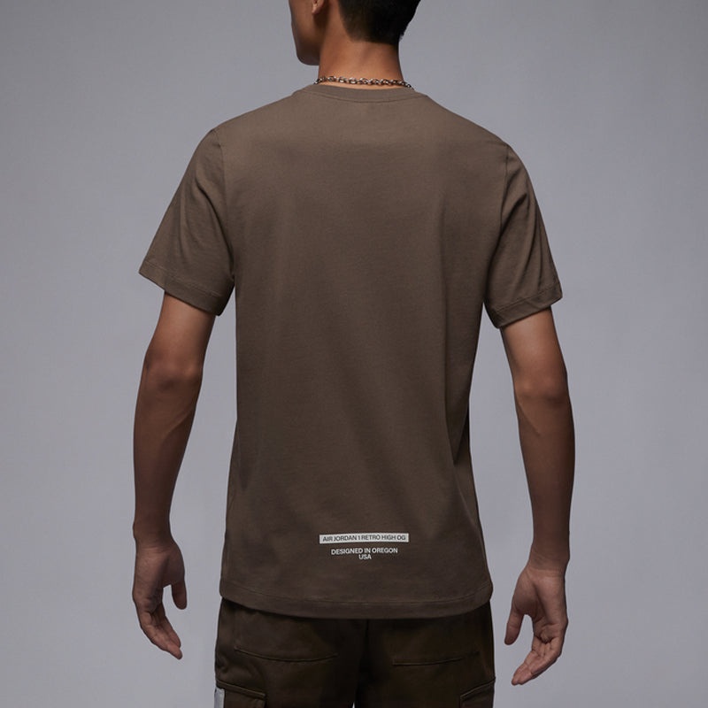 Air Jordan MOCHA Logo T-Shirt 'Brown' FQ6991-274 - 3