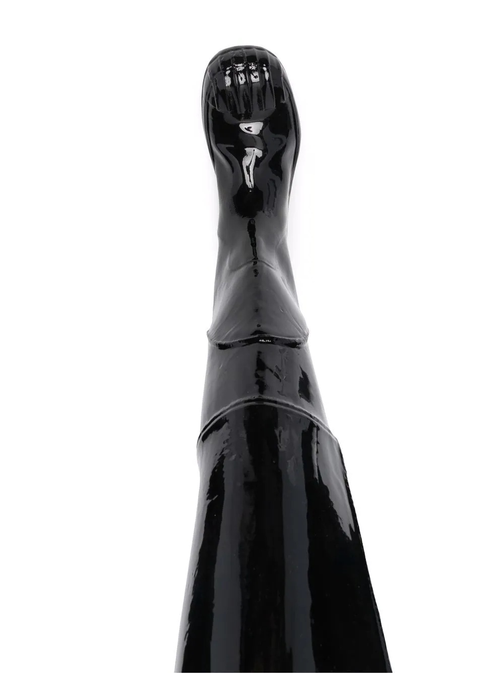 glossy knee-length boots - 4