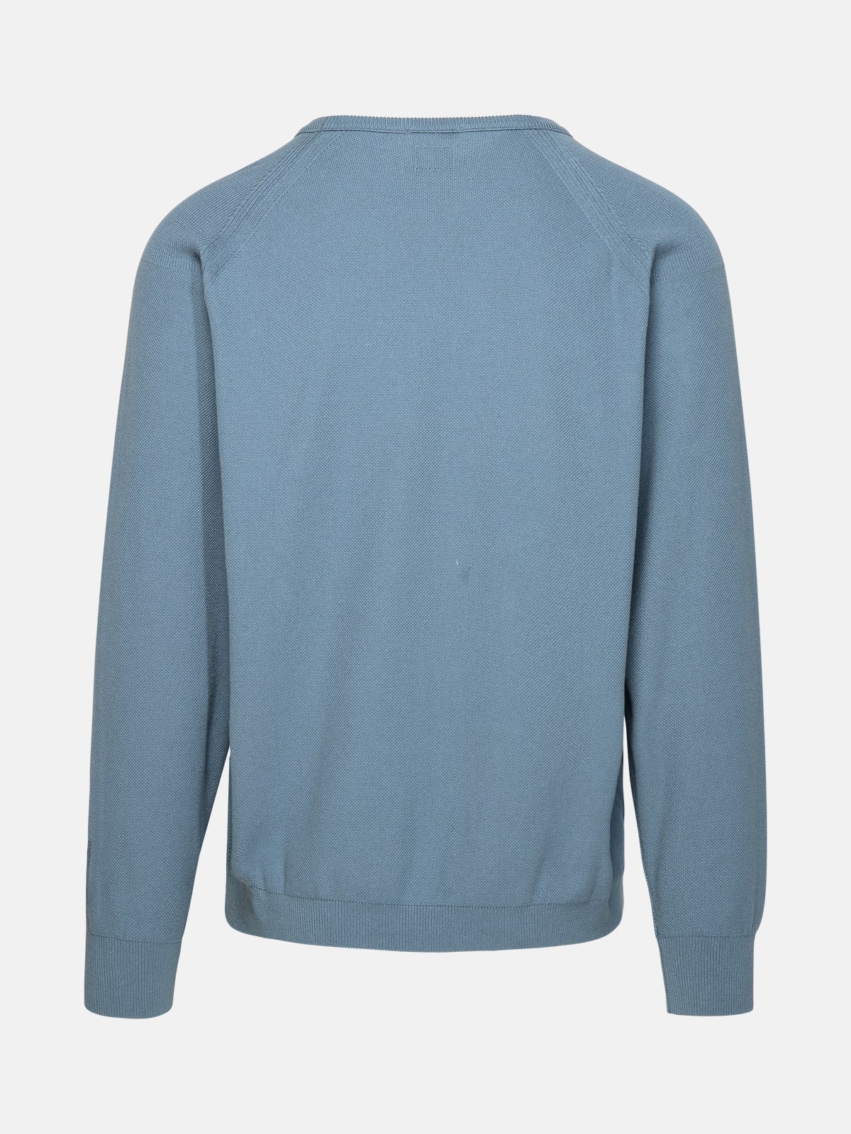 PETROL BLUE COTTON BLEND SWEATER - 3