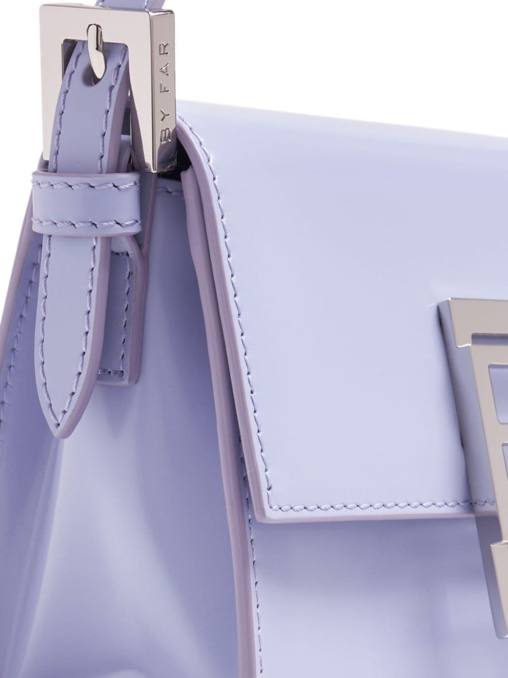 logo-plaque leather shoulder bag - 4