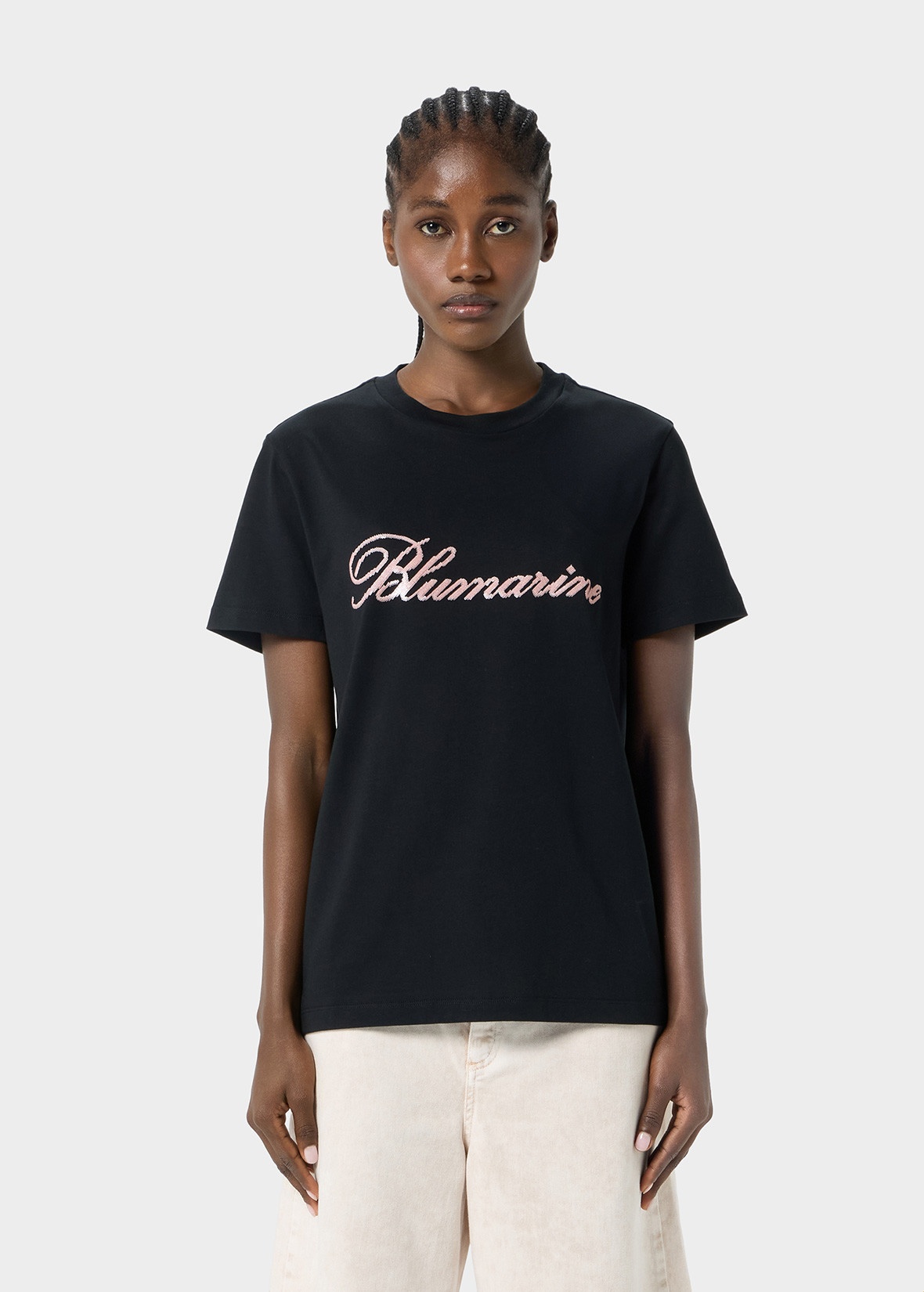 T-SHIRT WITH MICRO-SEQUIN LOGO - 3