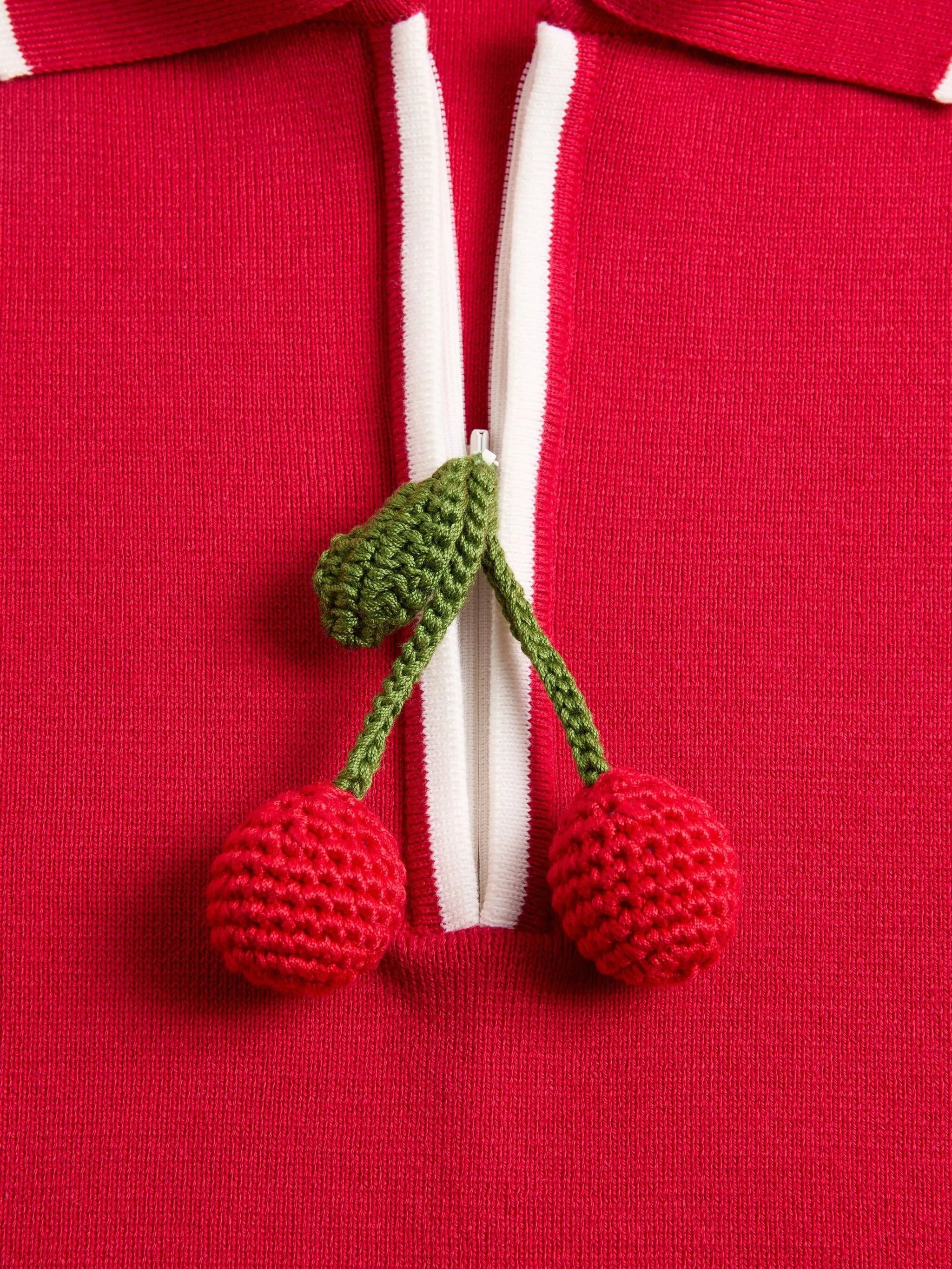 cherry-charm polo top - 5