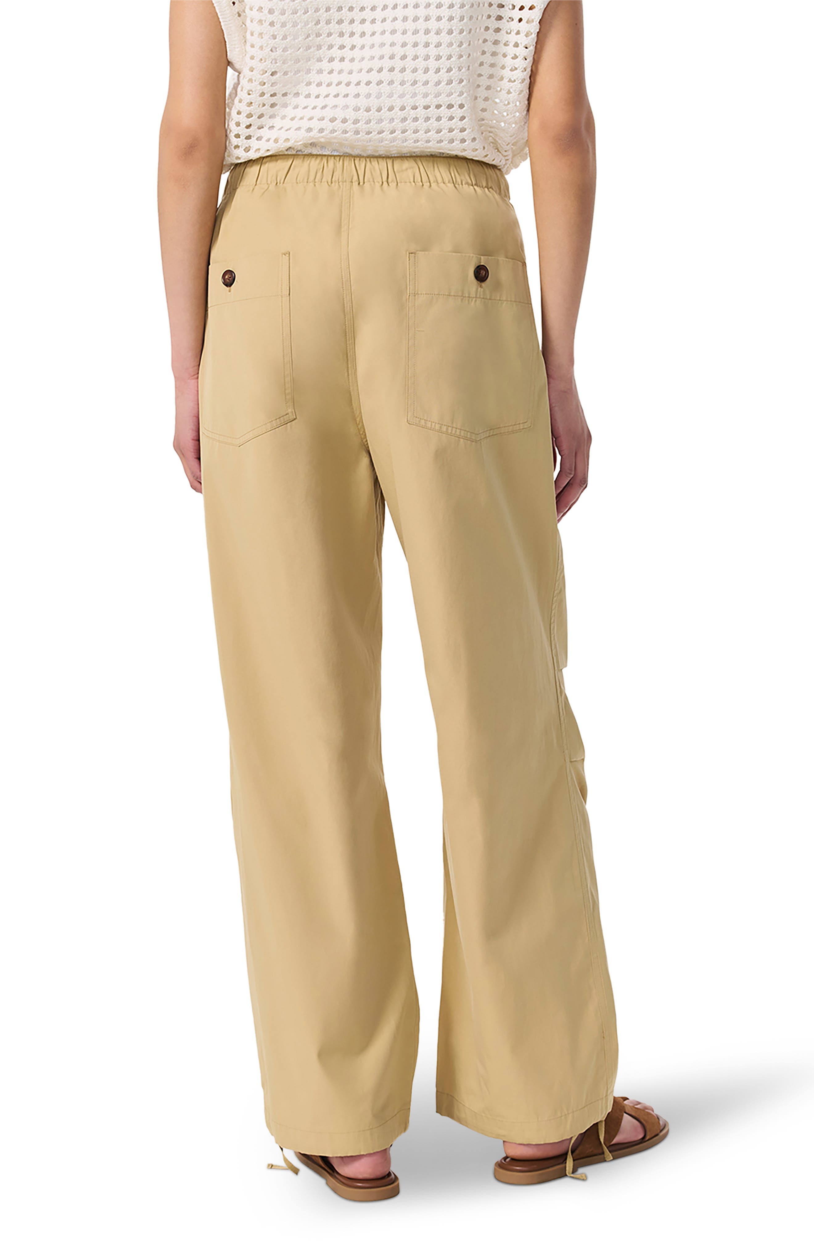 rag & bone Adina Drawstring Cotton Pants in Light Brown at Nordstrom - 2