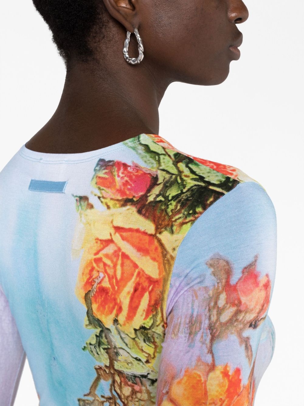 Body Flower-print mesh top - 3