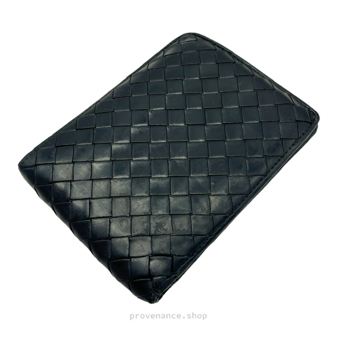 Bottega Veneta Bifold Wallet - Black Intrecciato Leather - 4