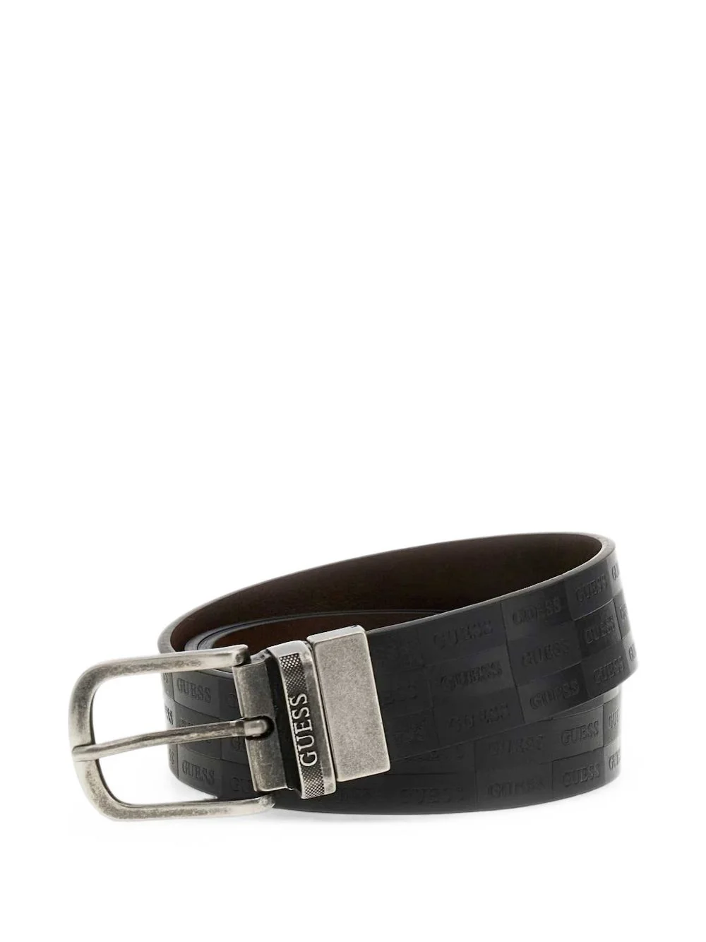 logo-embossed reversible belt - 1