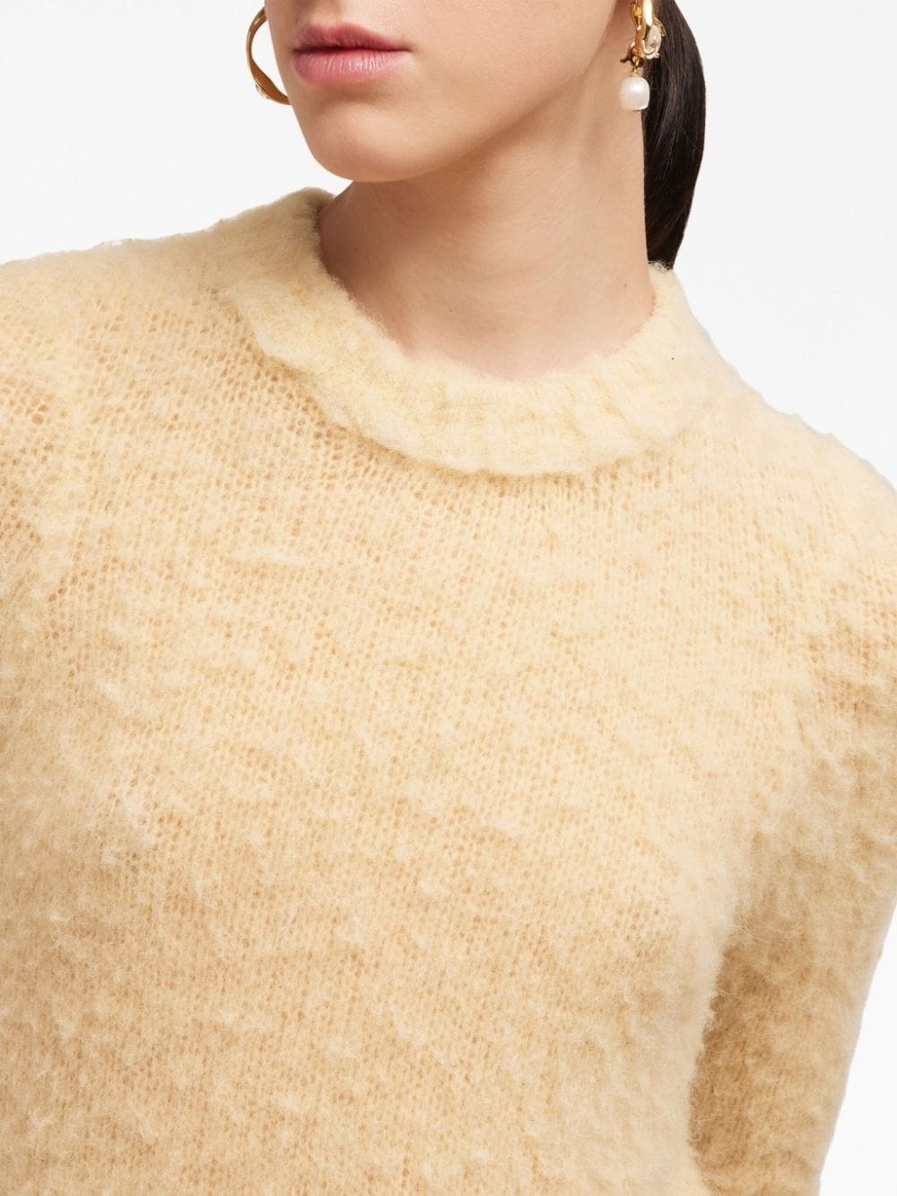 crew-neck brushed jumper - 6