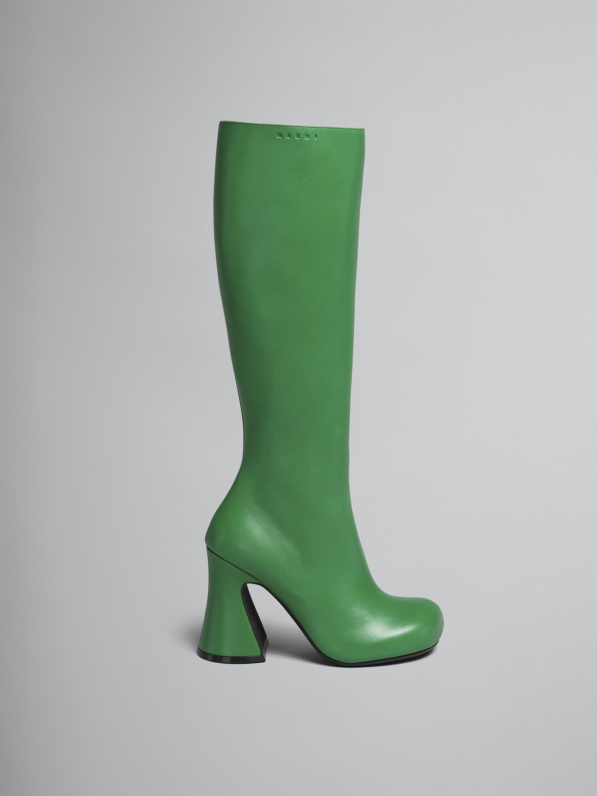 GREEN LEATHER BOOT - 1