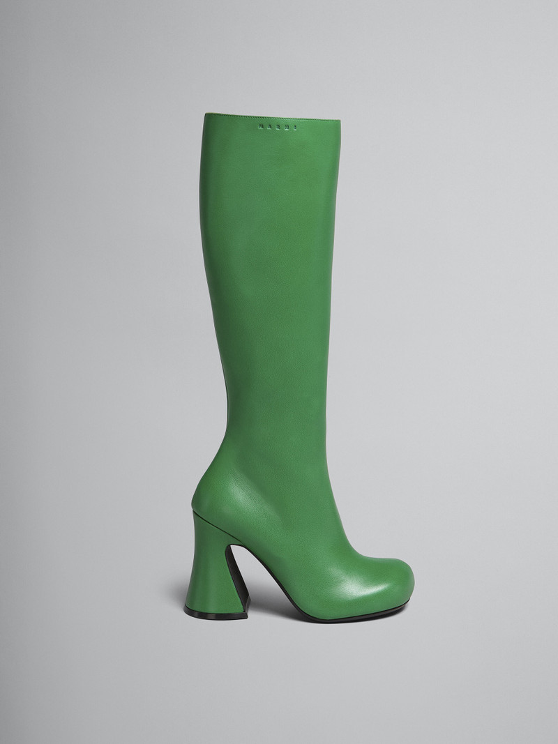 GREEN LEATHER BOOT 1