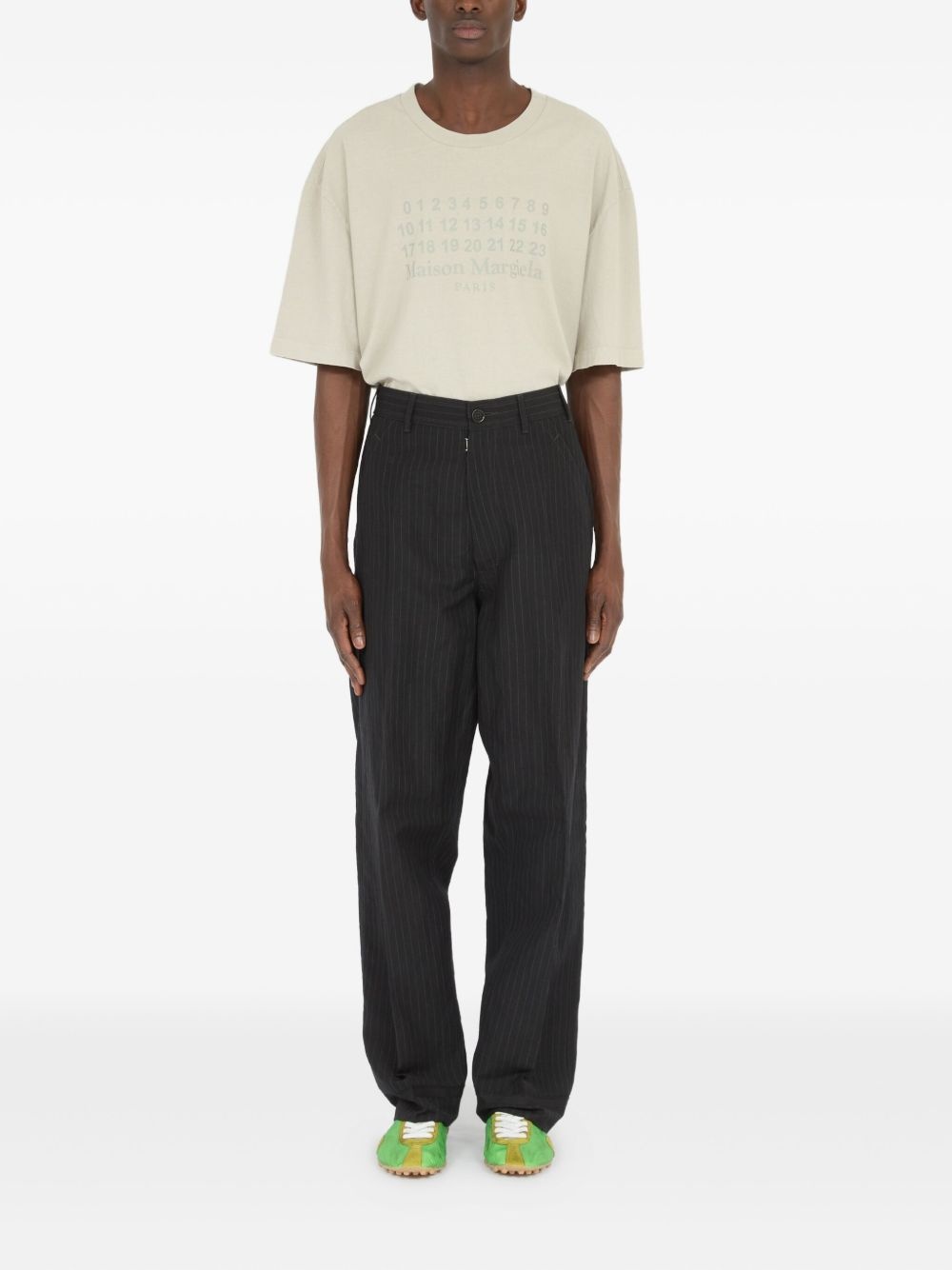 pinstripe-pattern trousers - 2