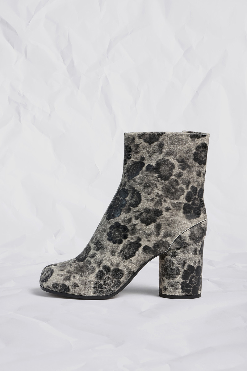 Tabi Ankle Boots Crackle Flower Print 1