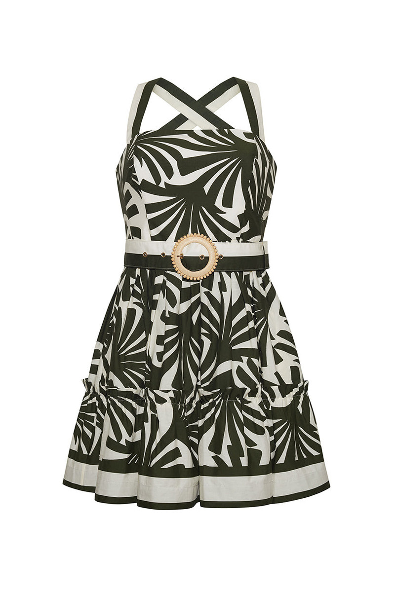 Julietta Mini Dress A Perfect Criss-Cross Back Mini Sundress Featuring A Statement Belt 1