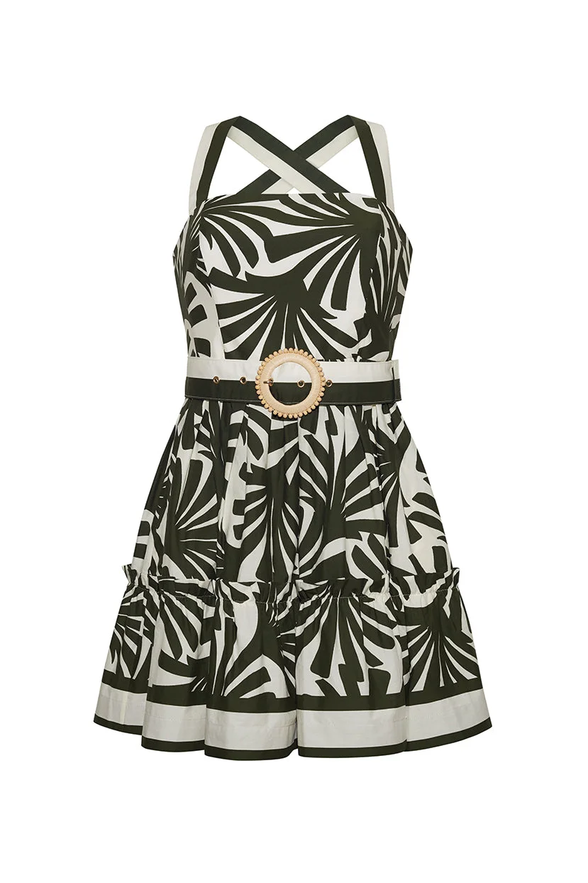 Julietta Mini Dress
A Perfect Criss-Cross Back Mini Sundress Featuring A Statement Belt - 1