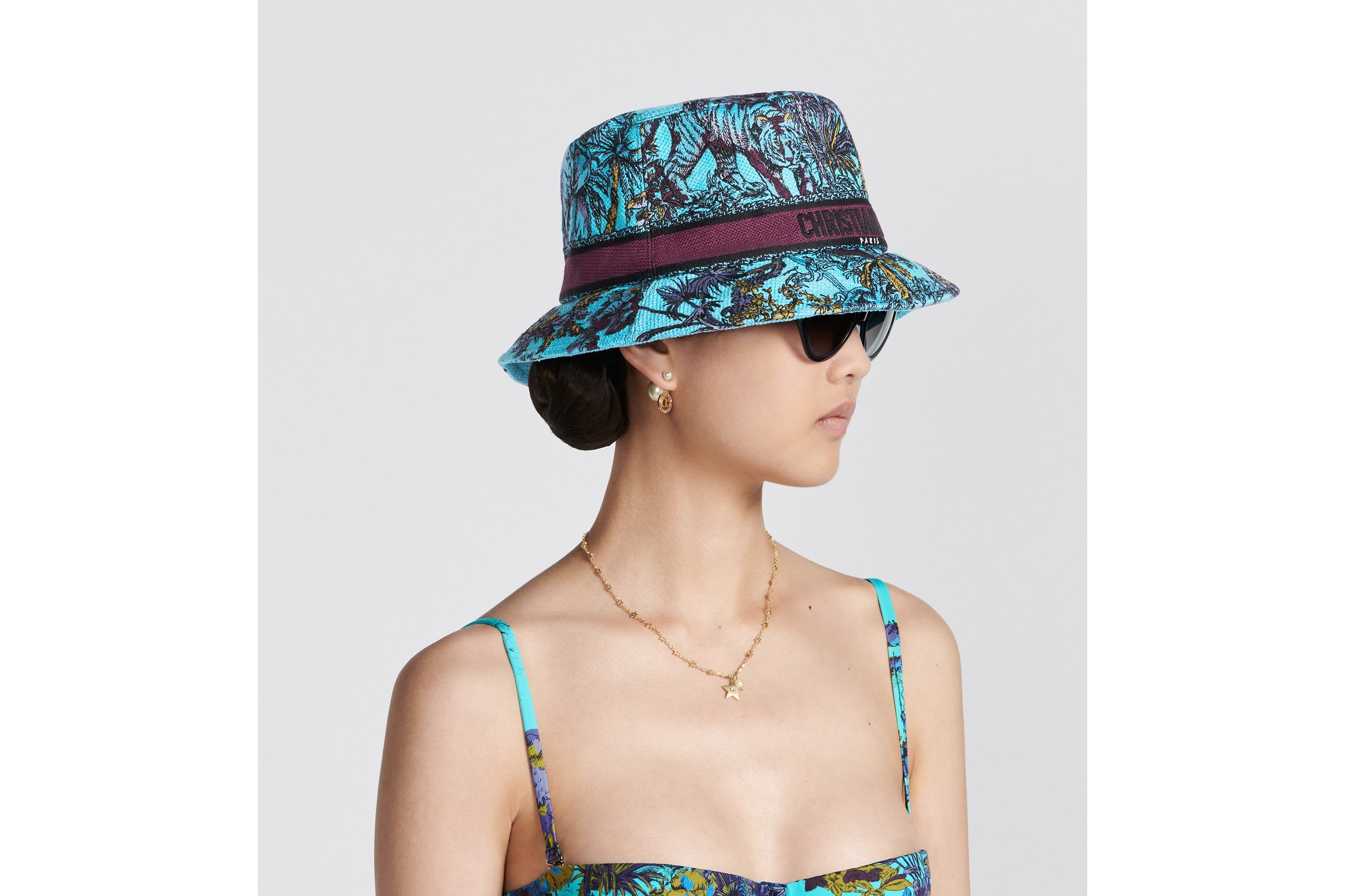 D-Bobby Toile de Jouy Voyage Small Brim Bucket Hat - 6