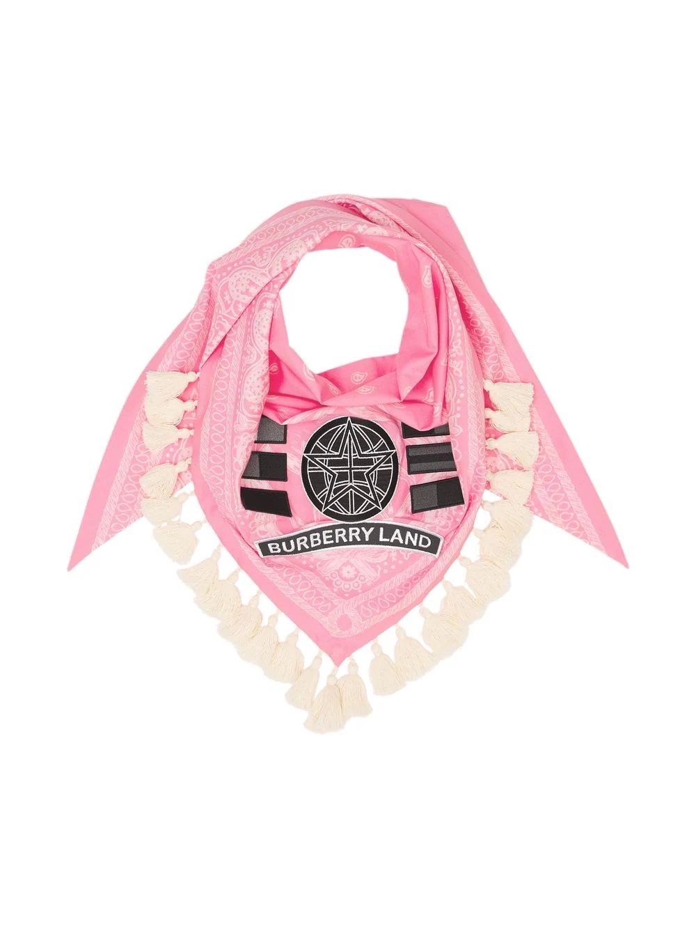 logo-patch paisley-print scarf - 4