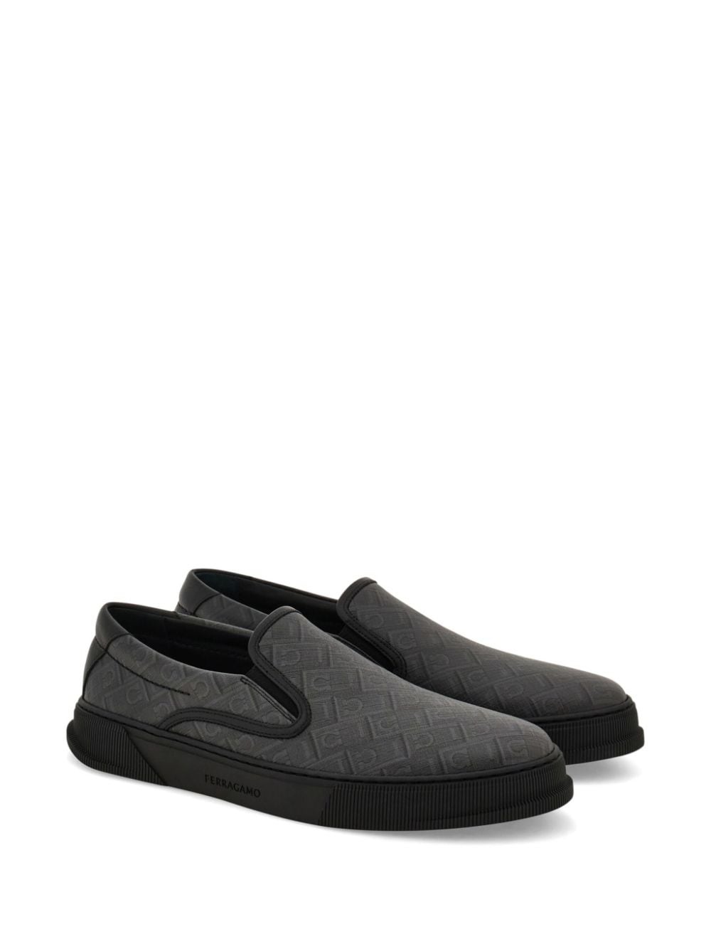 Gancini-jacquard sneakers - 2
