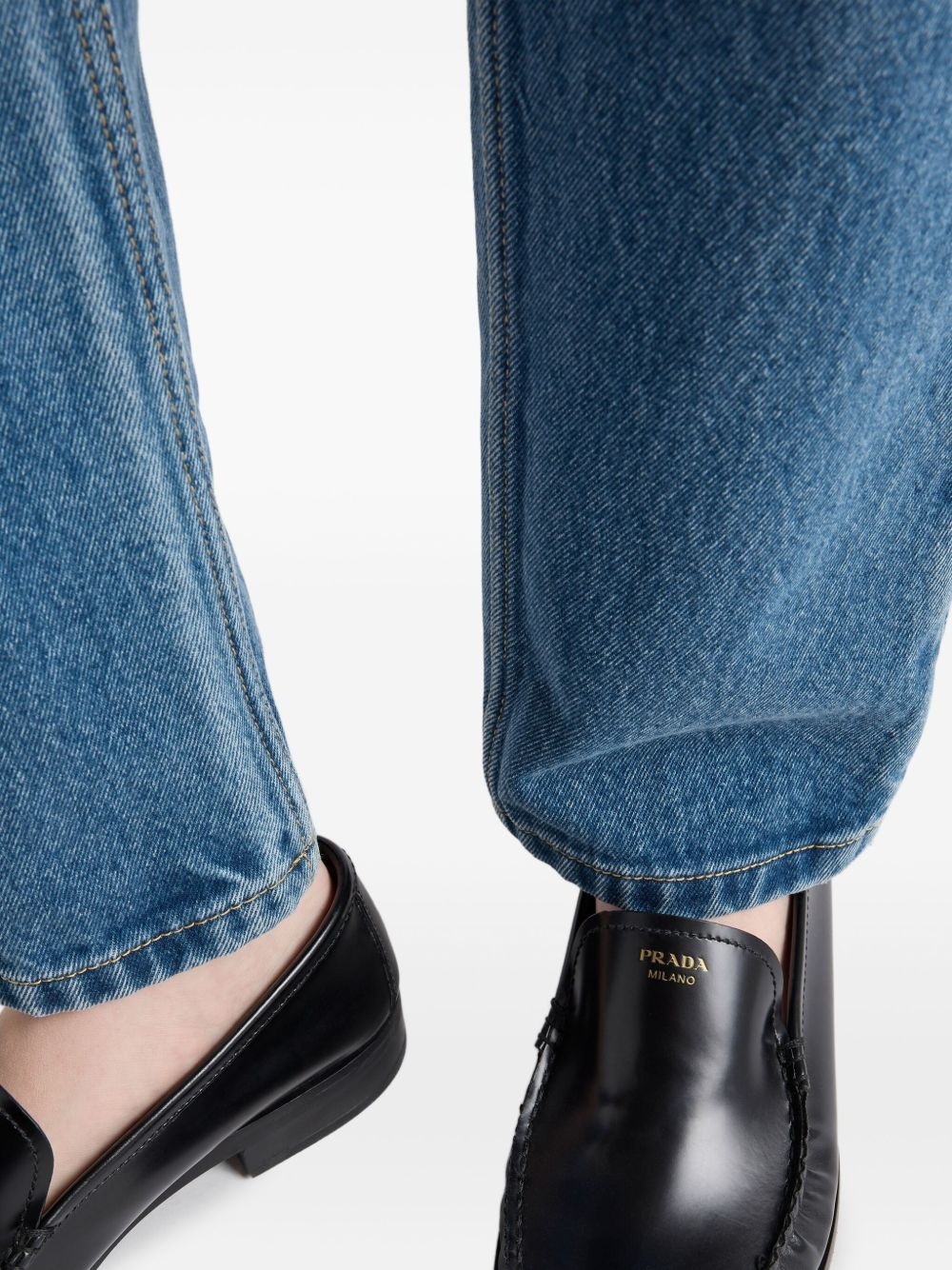cotton straight-leg jeans - 6