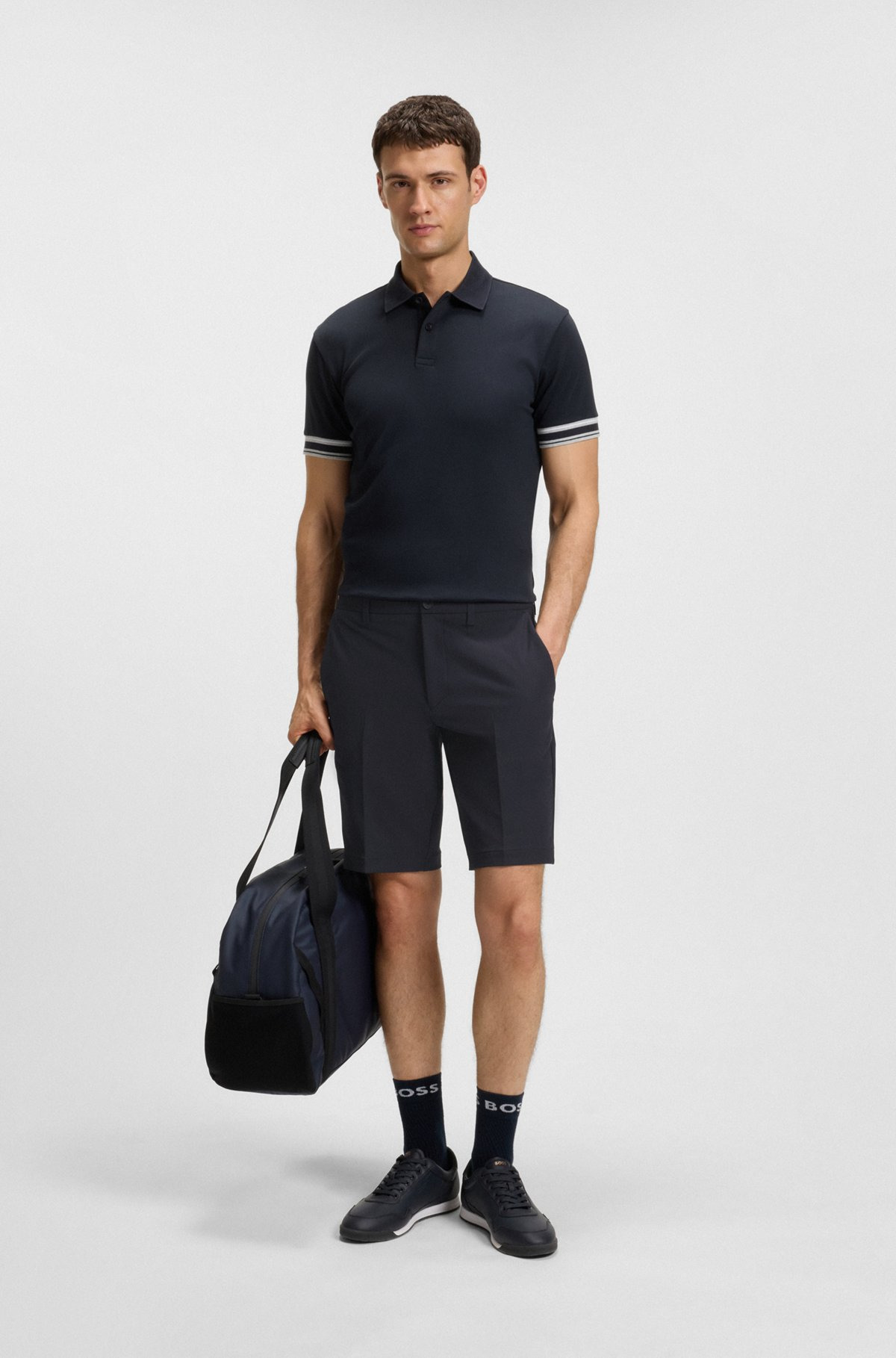 SLIM-FIT SHORTS IN WATER-REPELLENT STRETCH FABRIC - 3