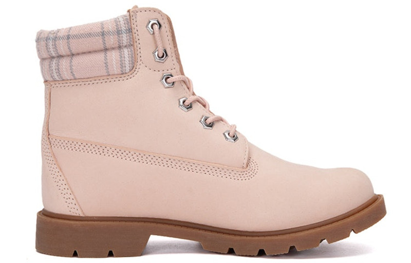 Timberland (WMNS) Timberland Lindon Woods 6 Inch Waterproof Boot 'Pink Nubuck and Printed Collar' A2BBR662 outlook